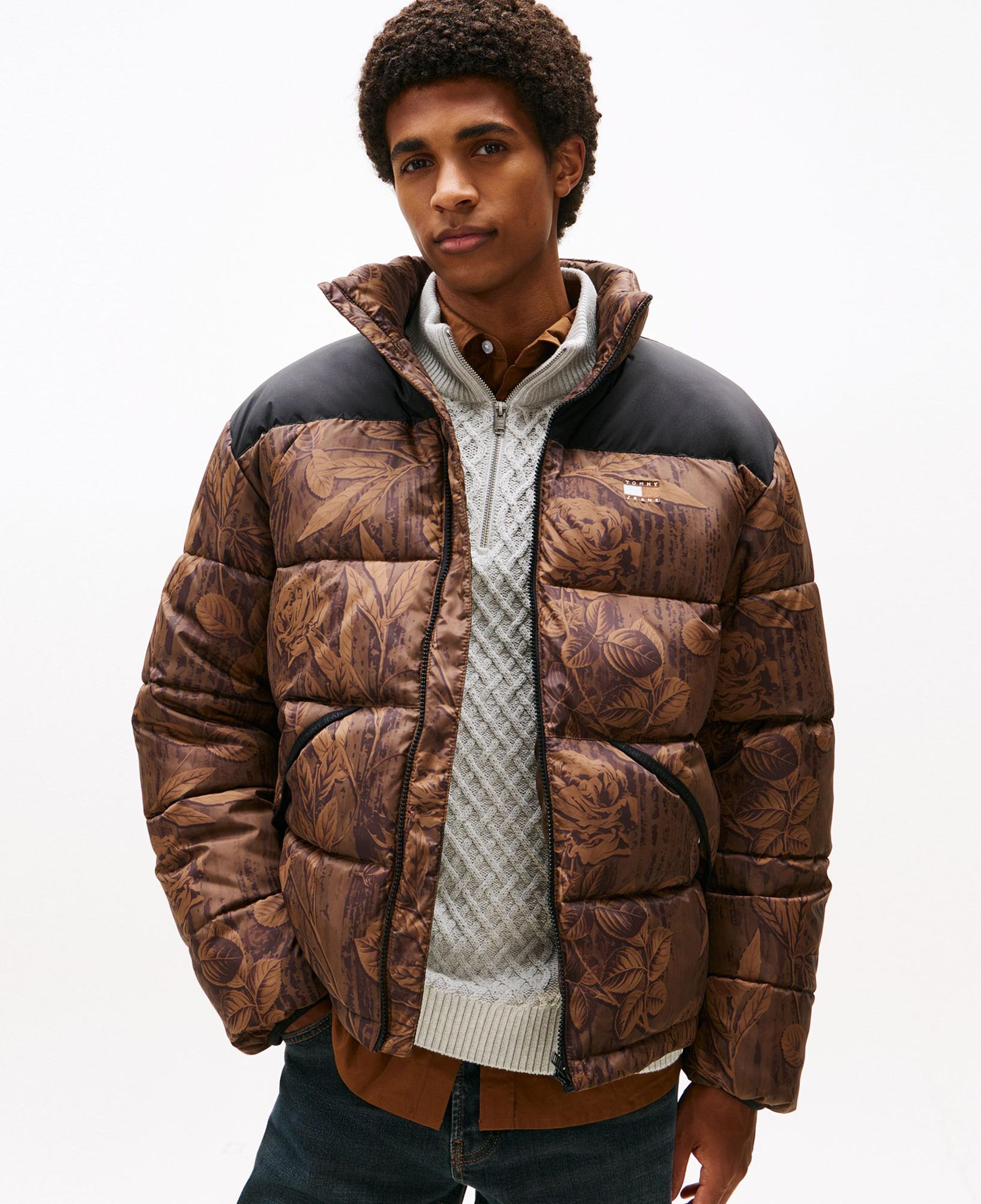 Tommy Hilfiger Jeans Vail Puffer Erkek Kahverengi Mont