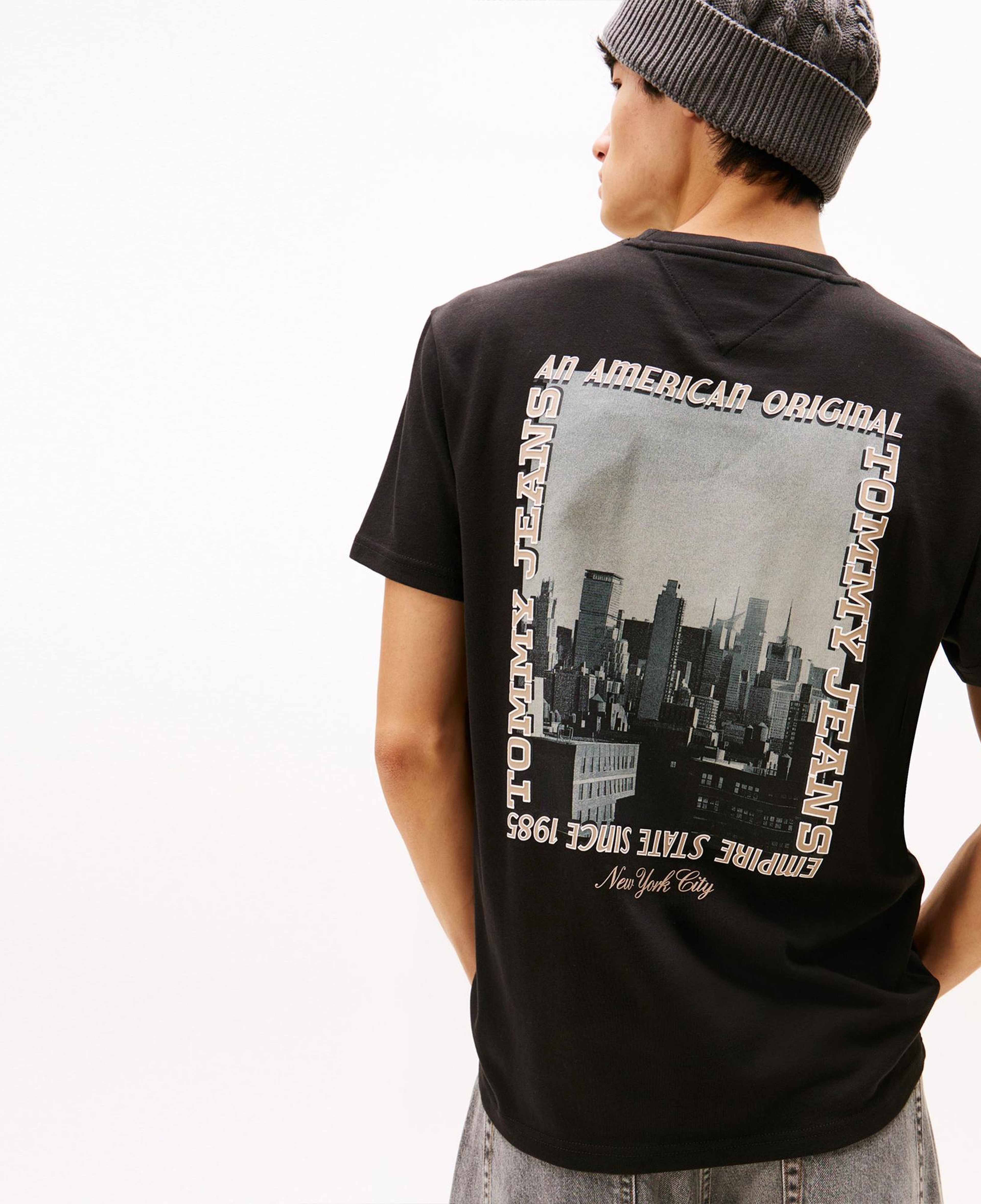 Tommy Hilfiger Regular Photo Erkek Siyah T-Shirt