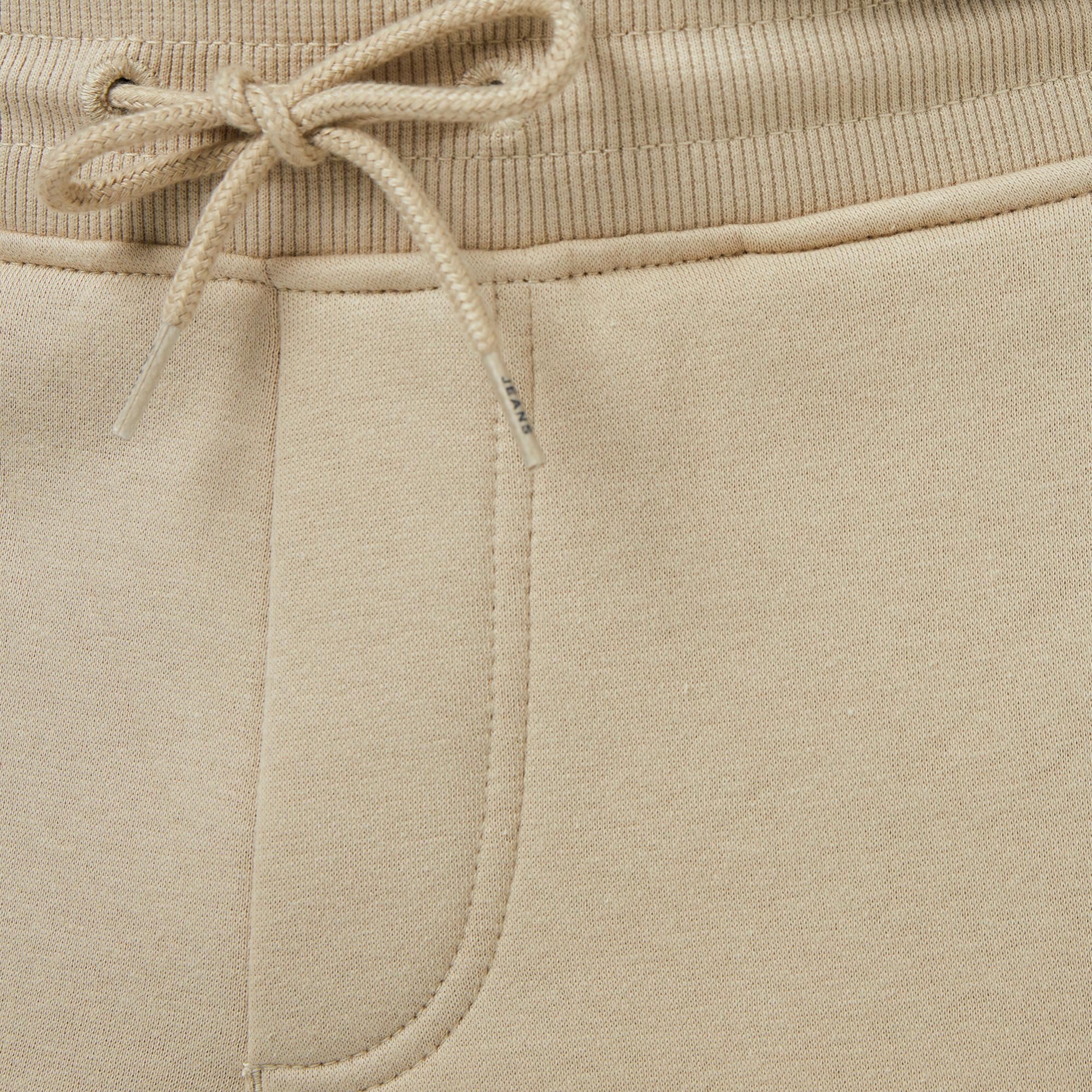 Tommy Jeans Flag Slim Fit Erkek Bej Eşofman Altı