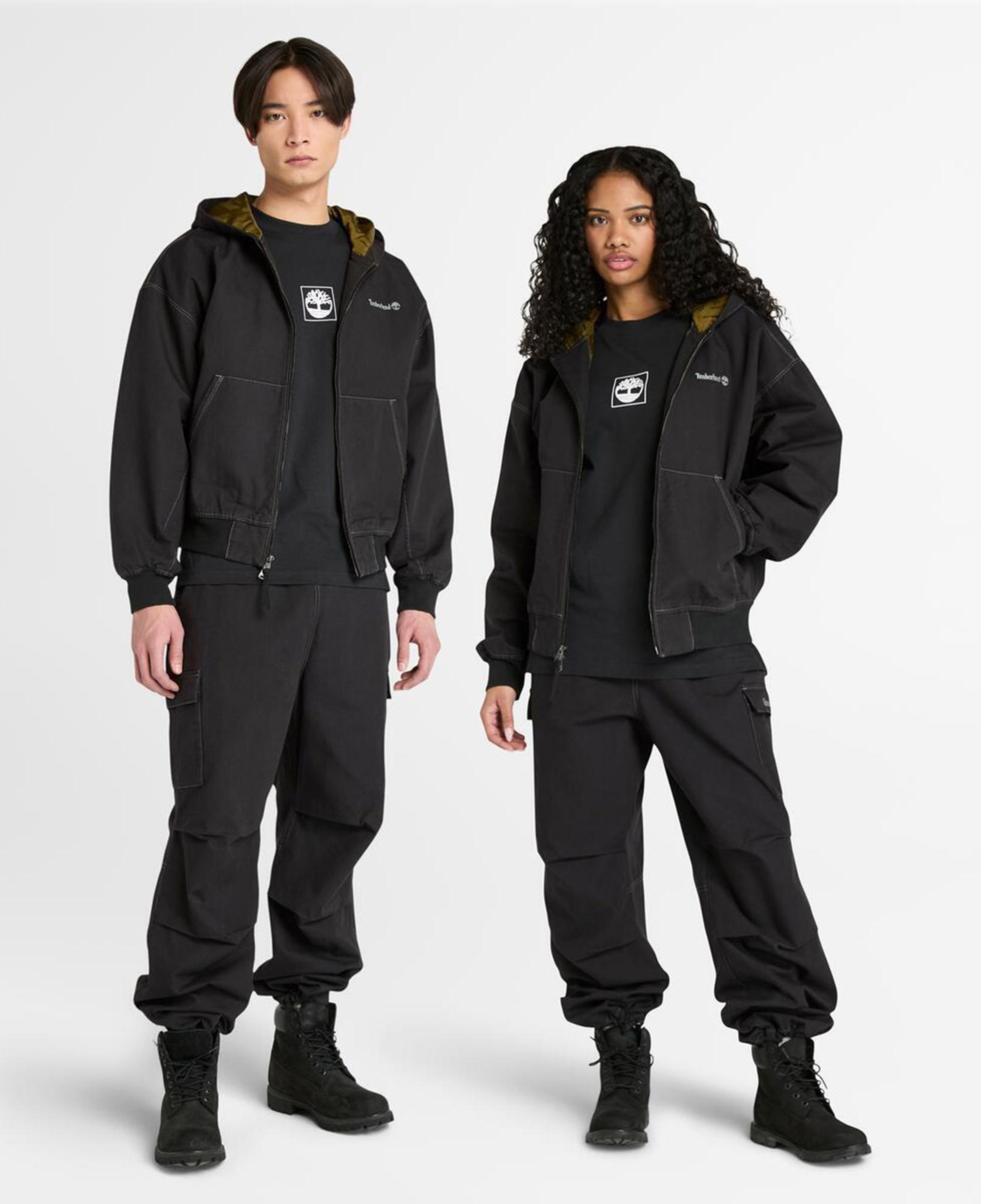 Timberland Unisex Siyah Building Blocks Kısa Kollu Grafik Baskılı Tişört