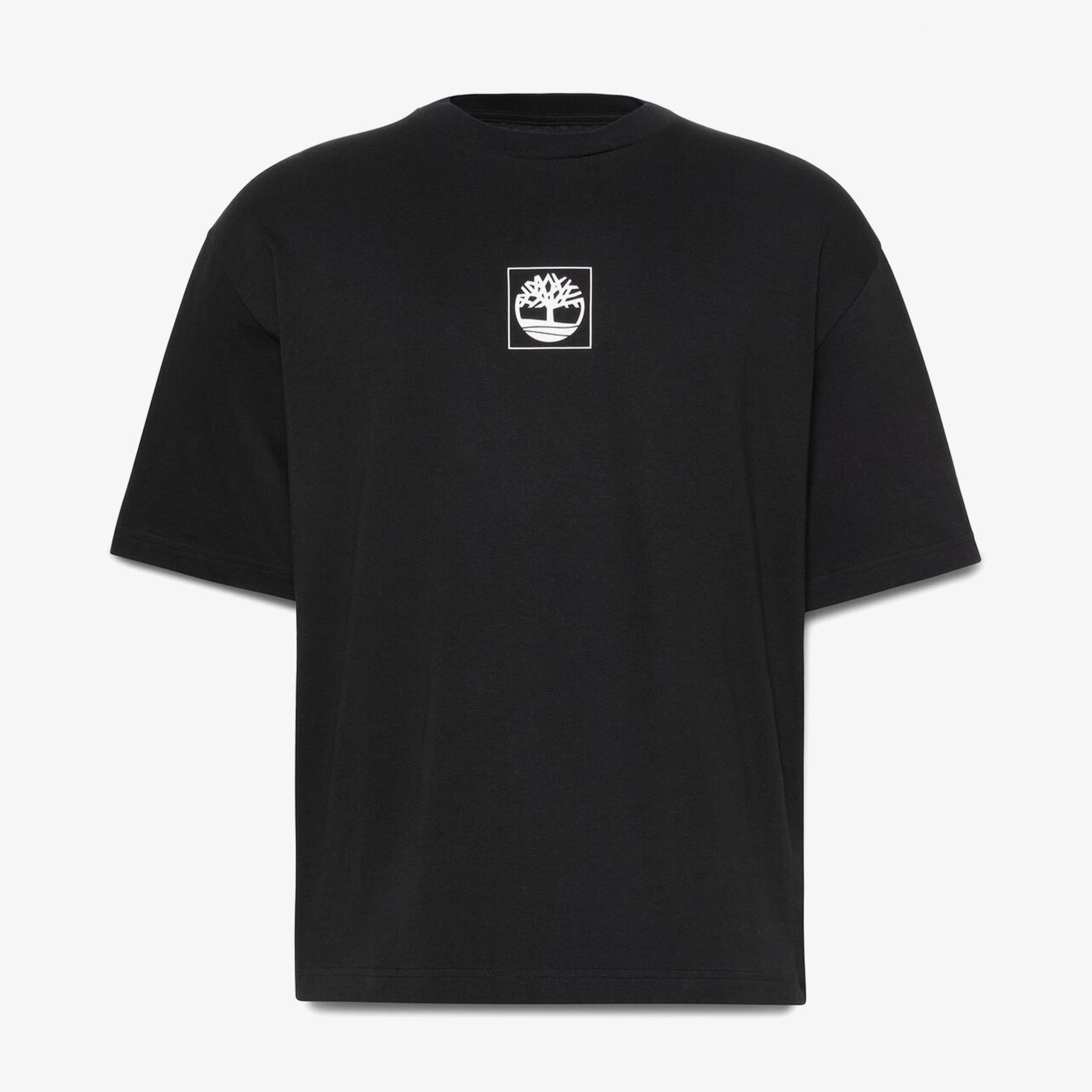 Timberland Unisex Siyah Building Blocks Kısa Kollu Grafik Baskılı Tişört