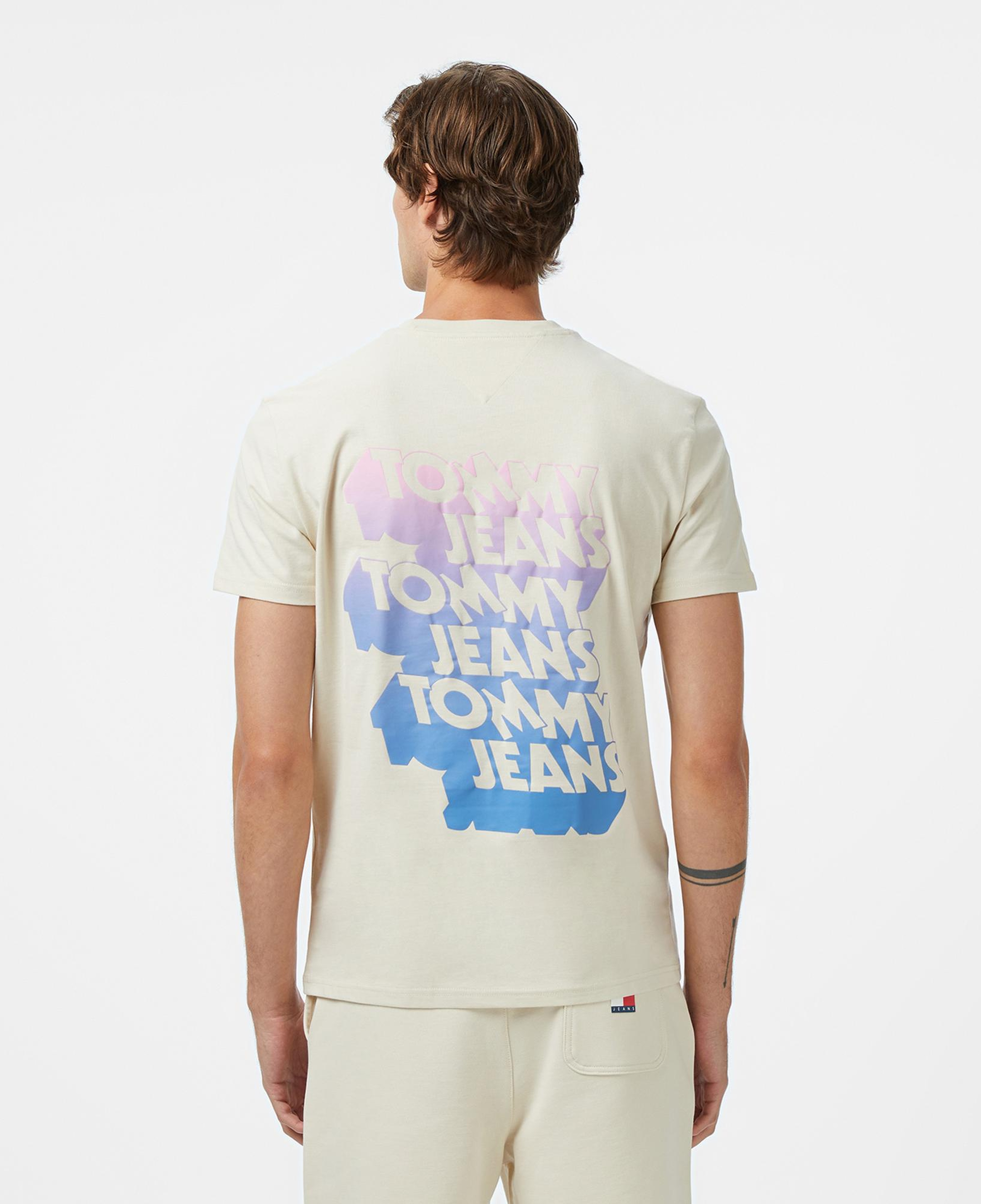 Tommy Hilfiger Back Logo Erkek Bej T-Shirt