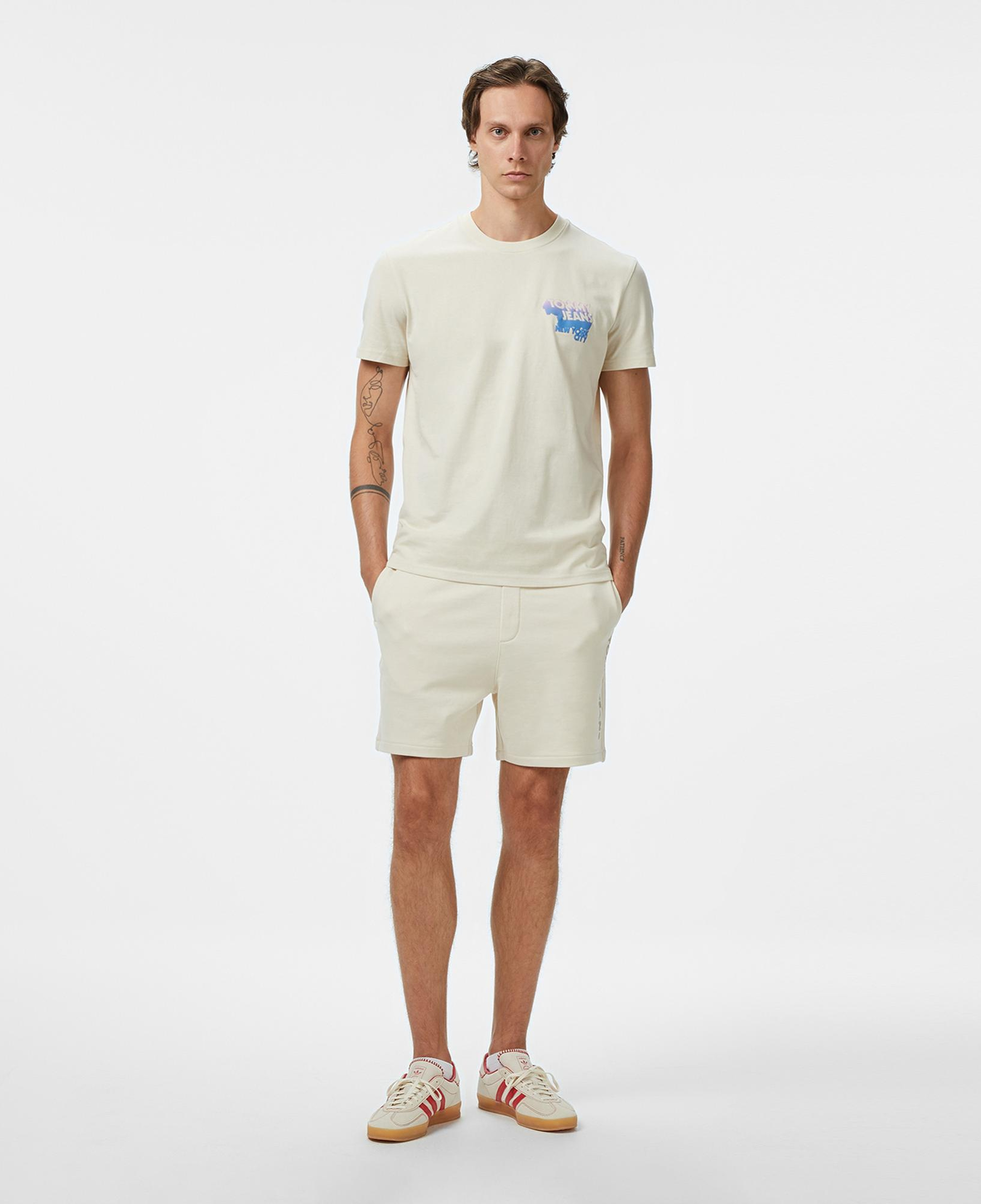 Tommy Hilfiger Back Logo Erkek Bej T-Shirt