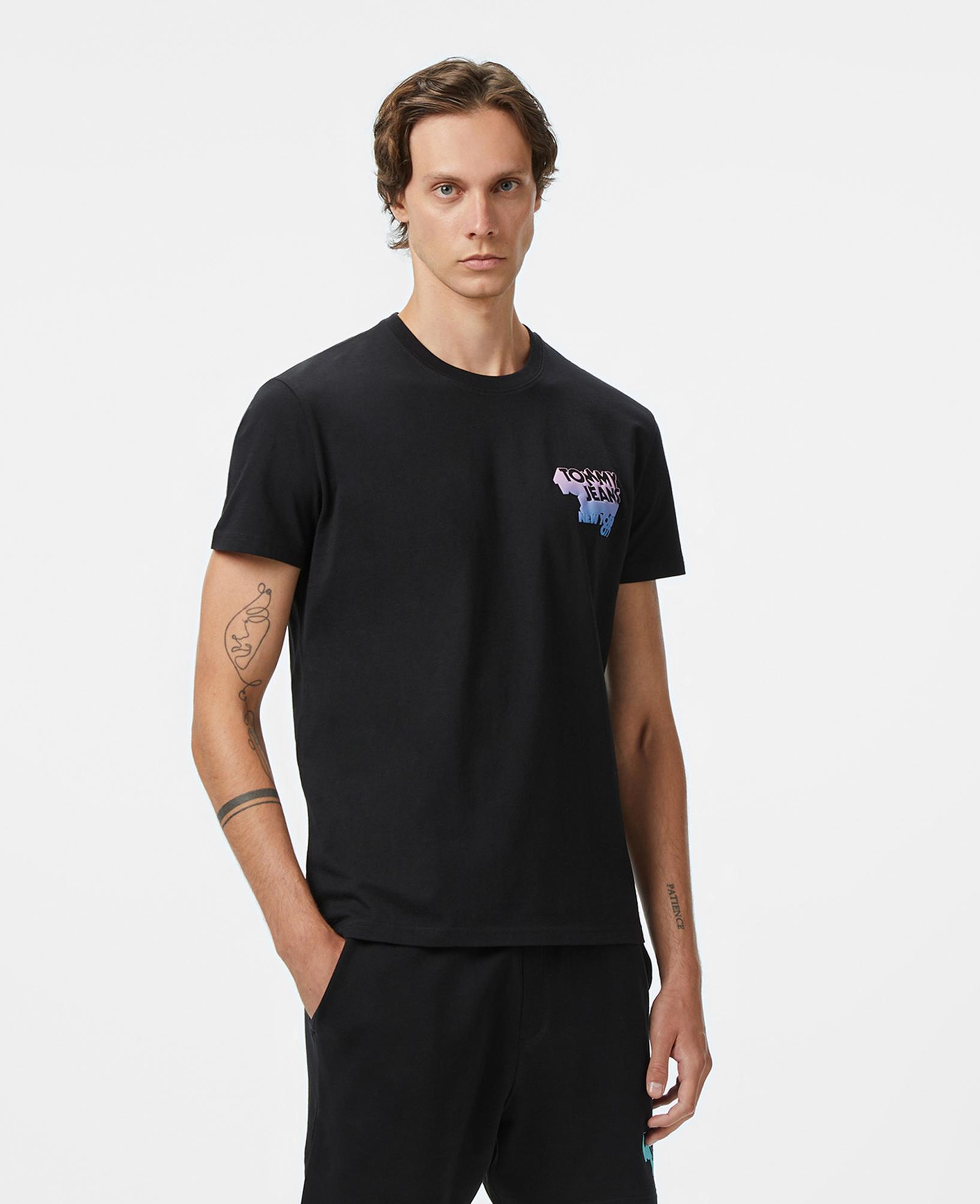 Tommy Jeans Stac Logo Erkek Siyah T-Shirt