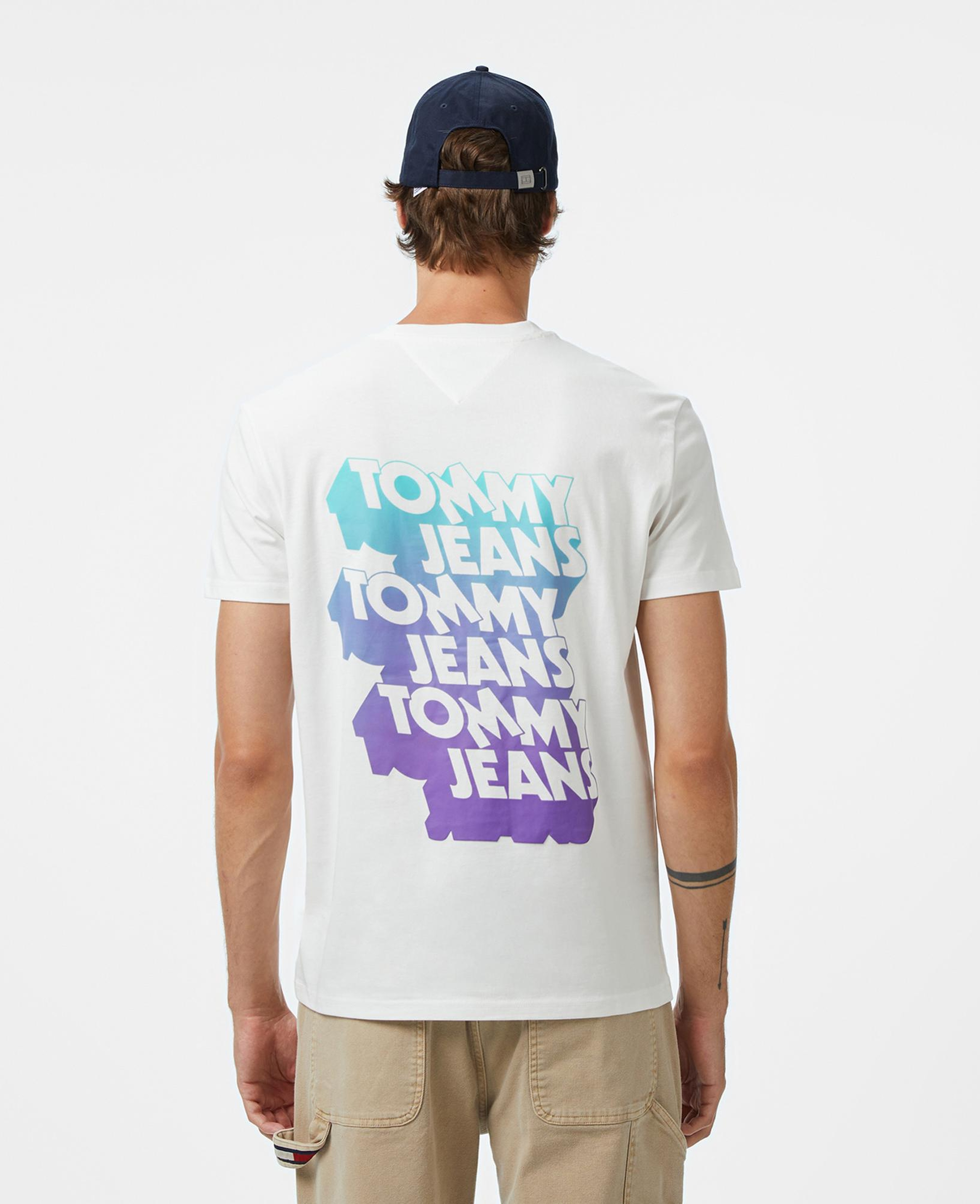 Tommy Jeans Pamuklu Regular Fit Erkek Beyaz T-Shirt