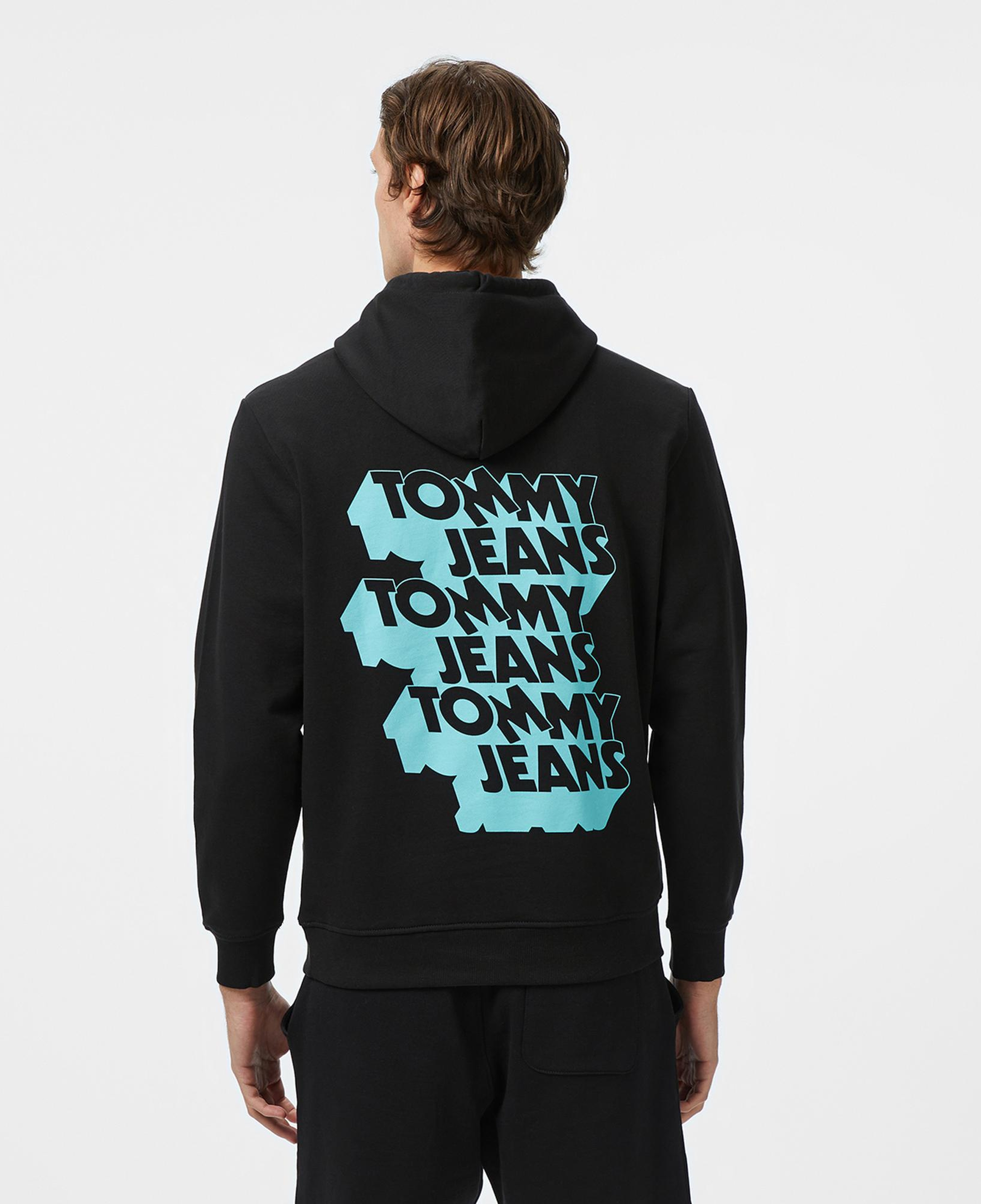 Tommy Jeans Badge Logo Erkek Siyah Sweatshirt