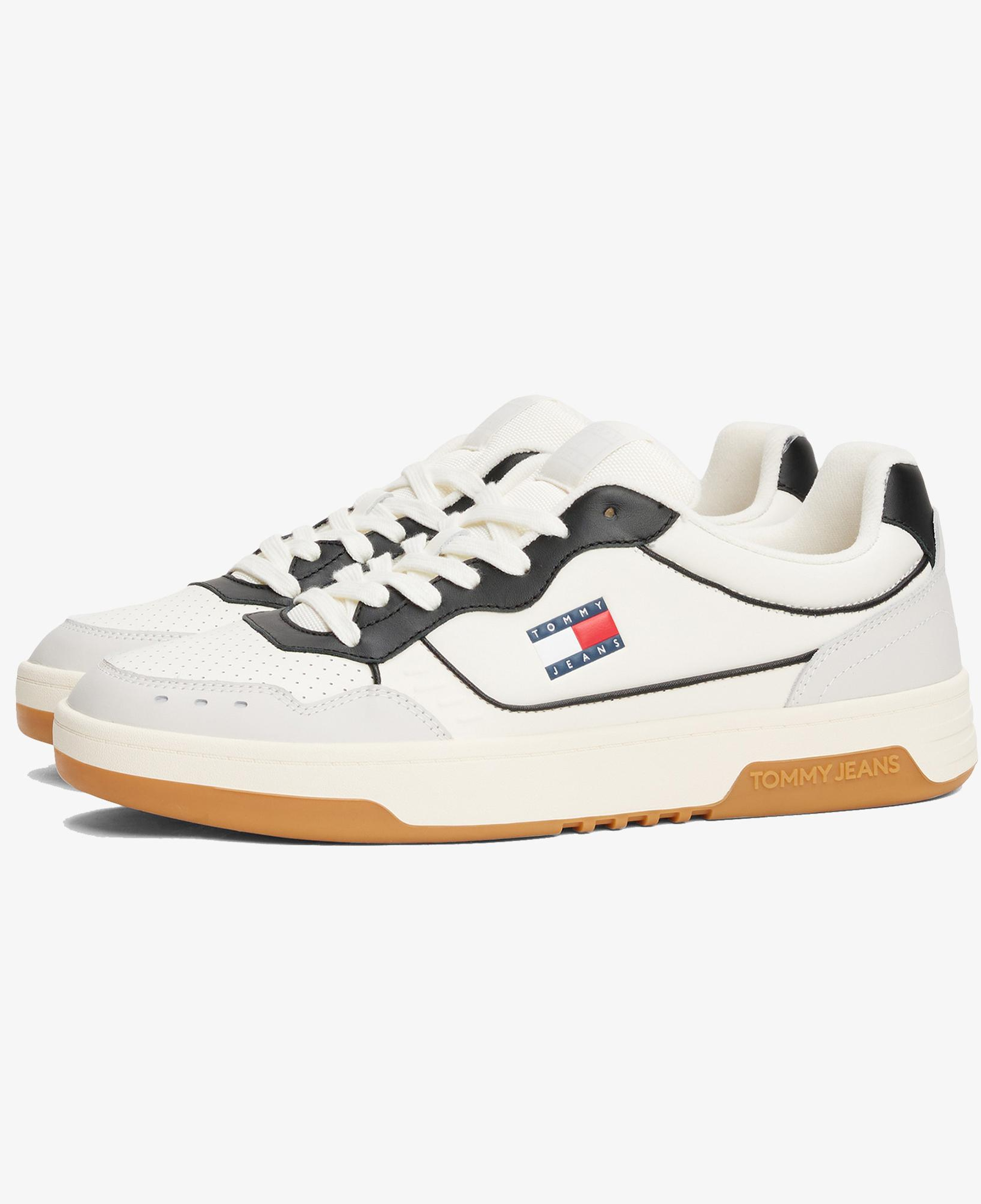 Tommy Hilfiger Cupsole Leather Erkek Bej Spor Ayakkabı