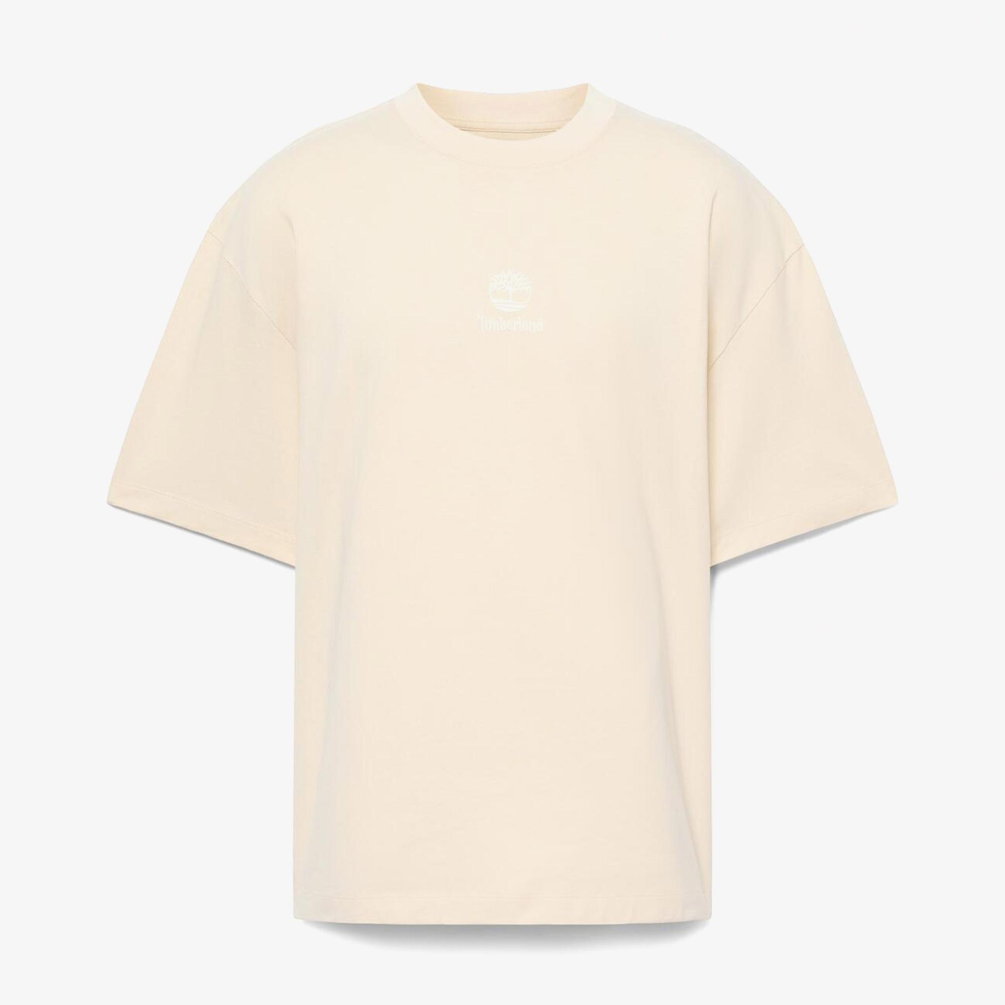 Timberland Hampthomn Tonal Stack Logo Erkek Bej T-Shirt