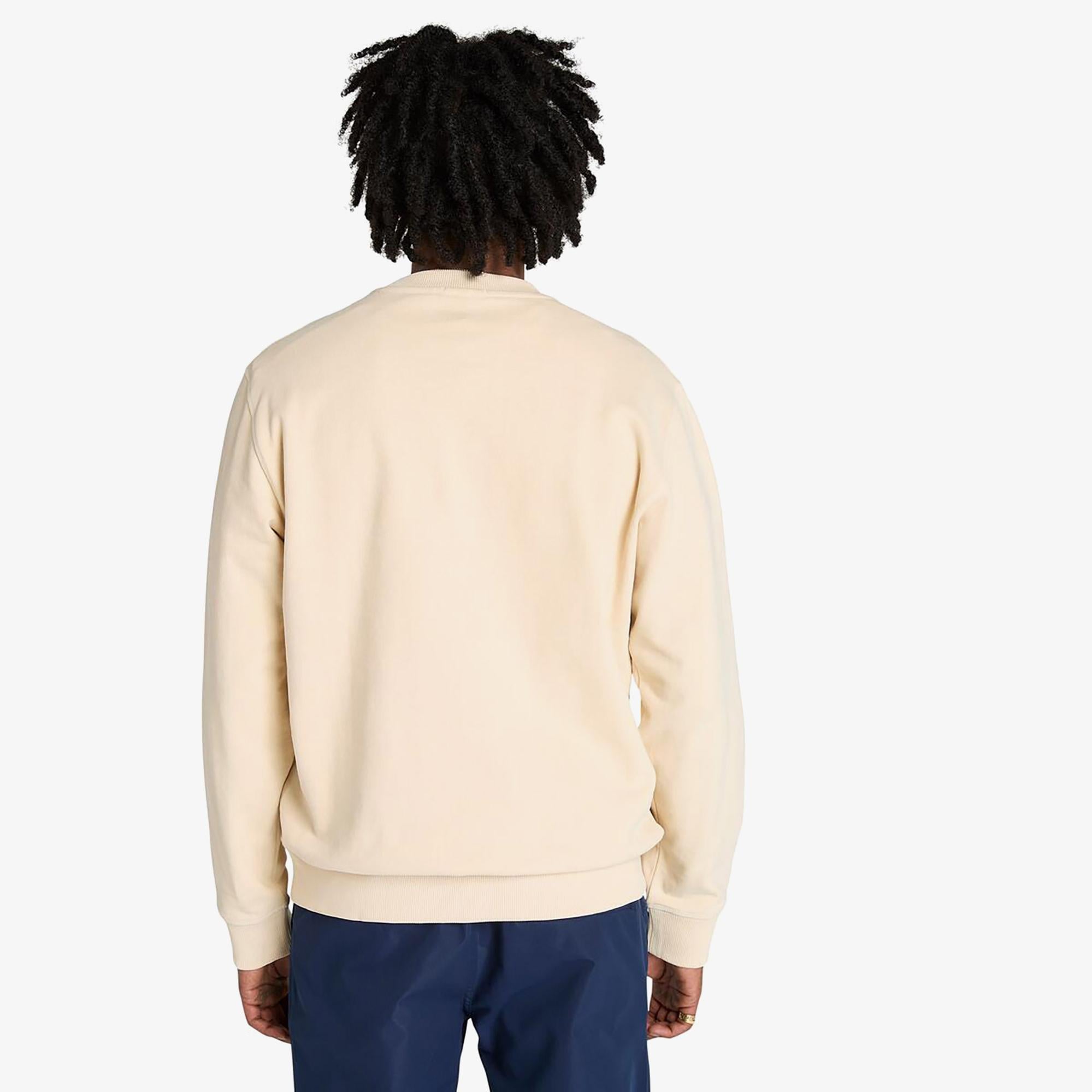 Timberland Three Patch Logo Erkek Bej Sweatshirt