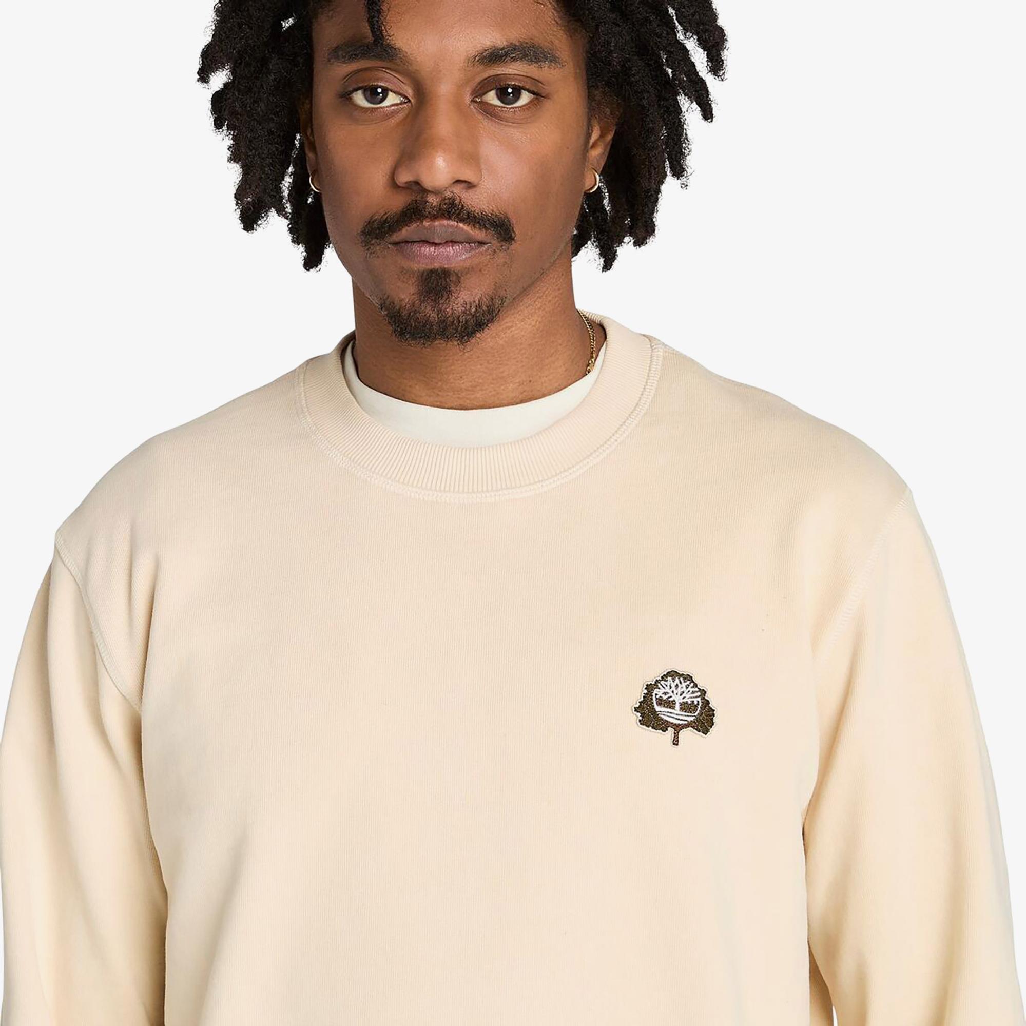 Timberland Three Patch Logo Erkek Bej Sweatshirt