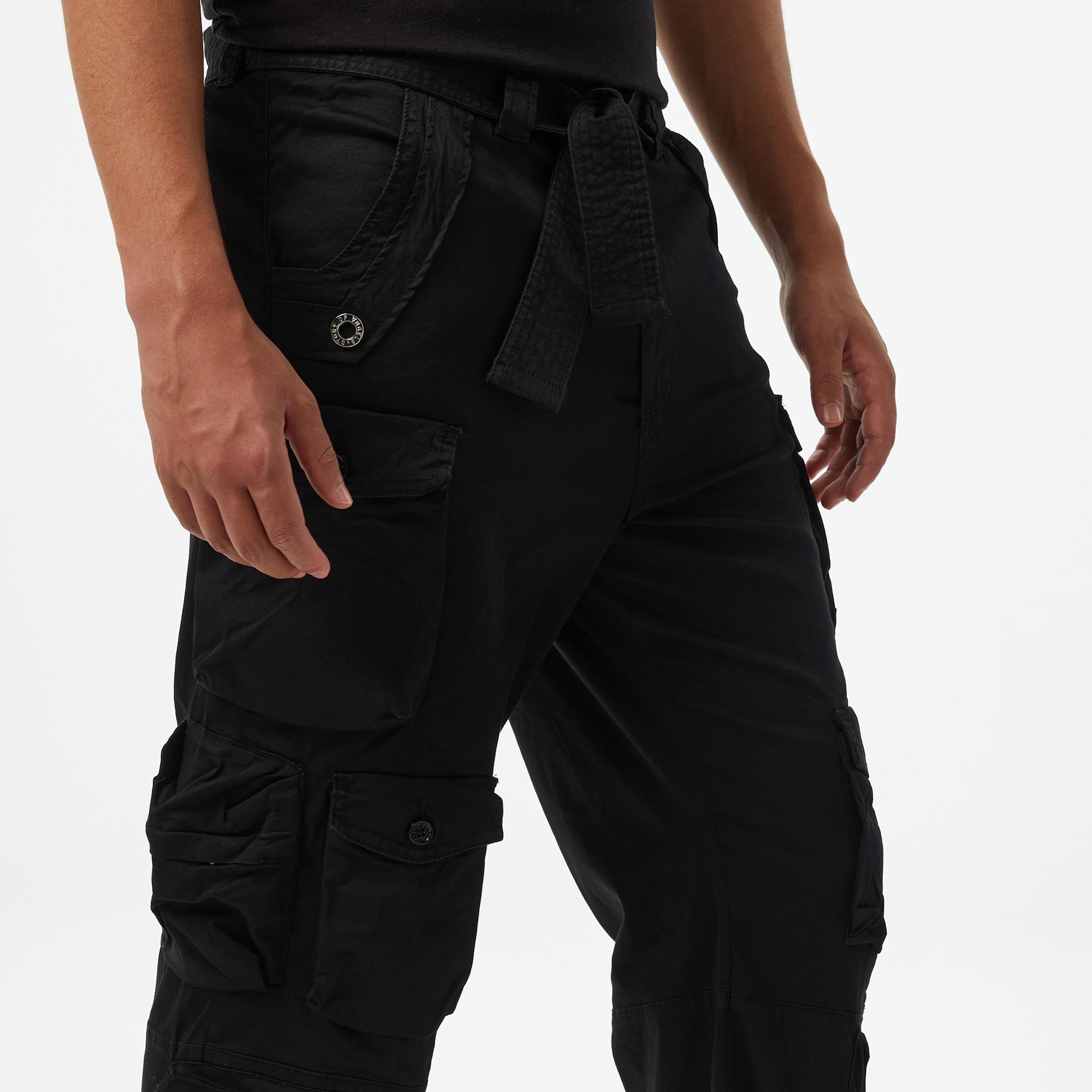 Story of Angels Dream Logo Band Cargo Unisex Siyah Pantolon