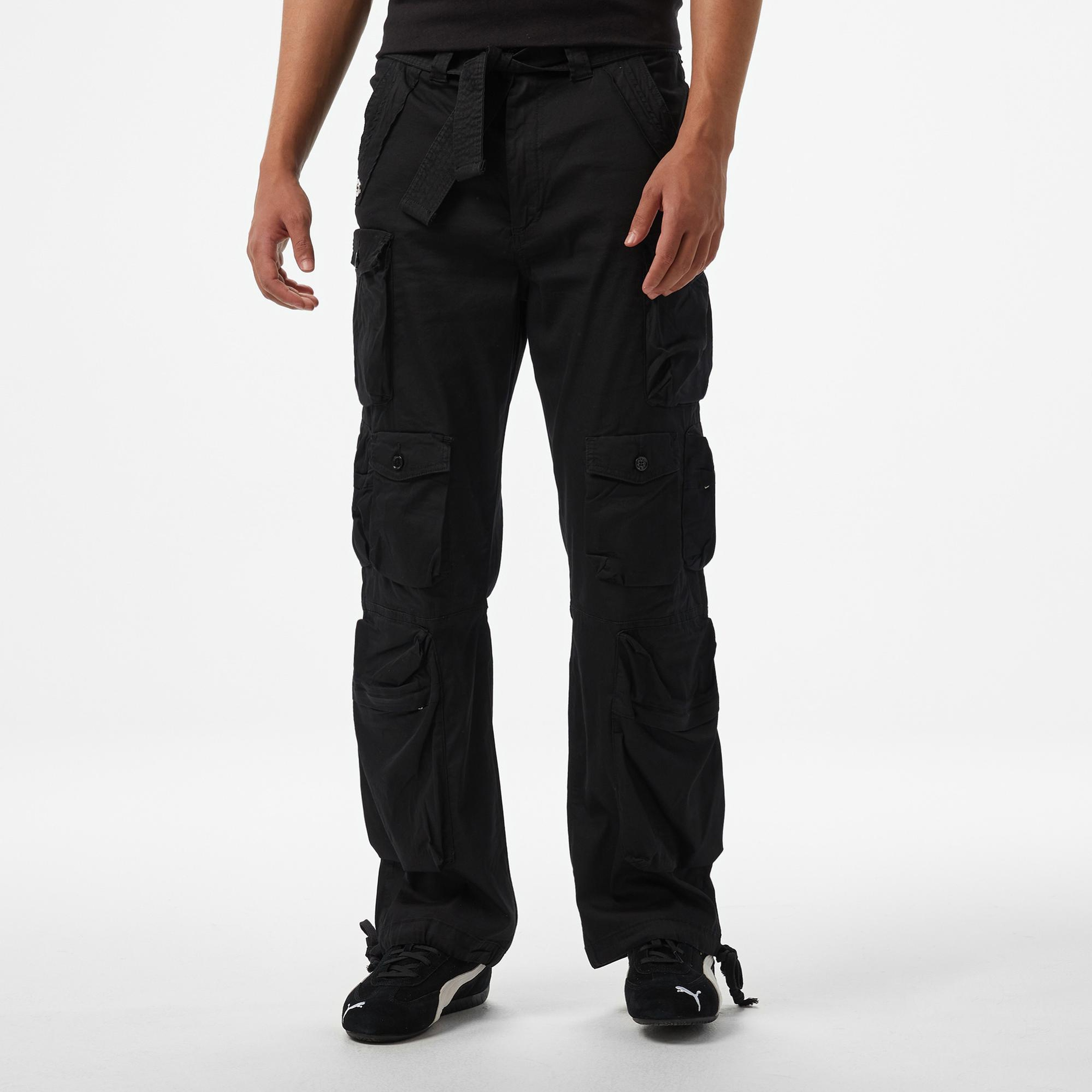 Story of Angels Dream Logo Band Cargo Unisex Siyah Pantolon