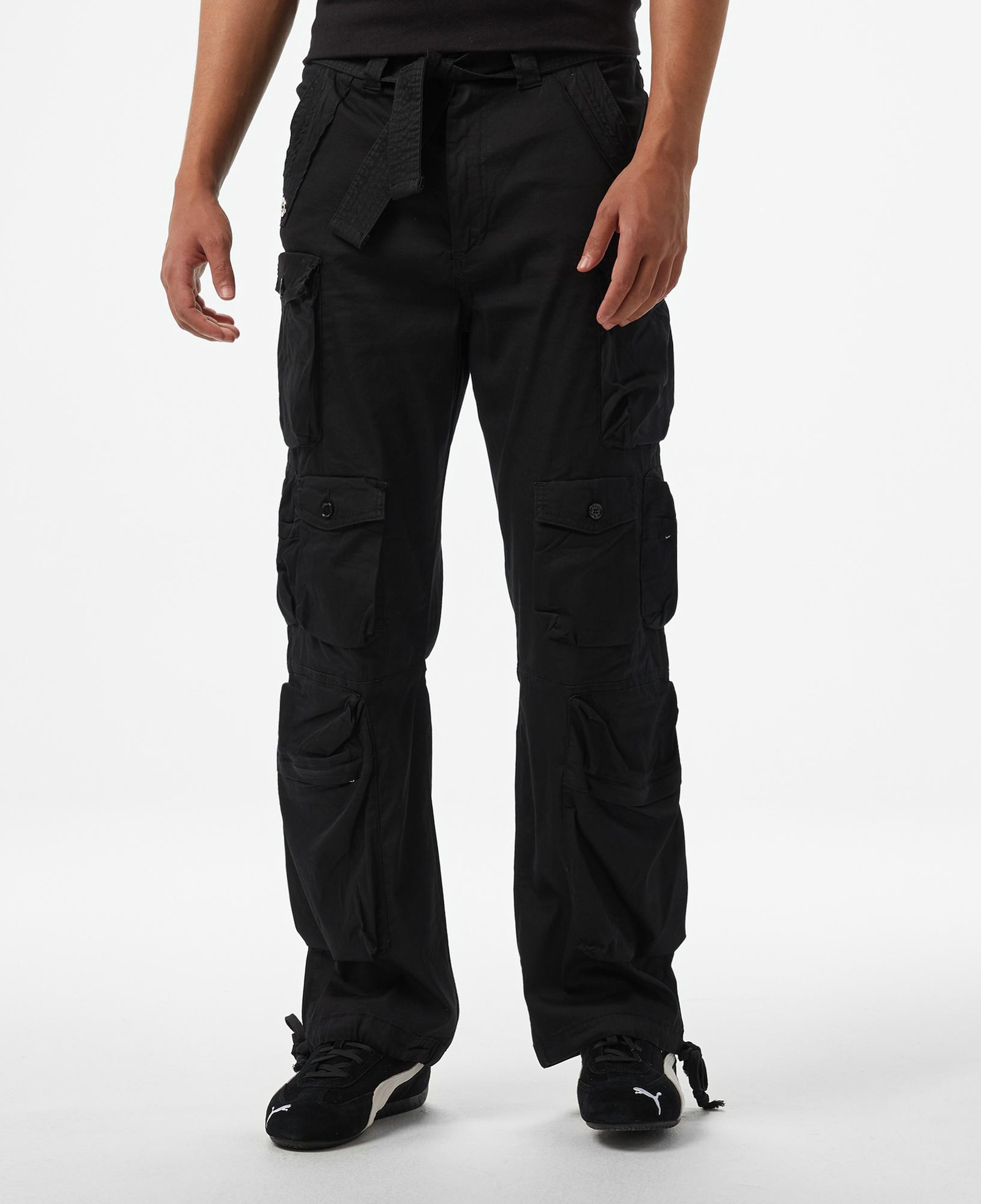 Story of Angels Dream Logo Band Cargo Unisex Siyah Pantolon