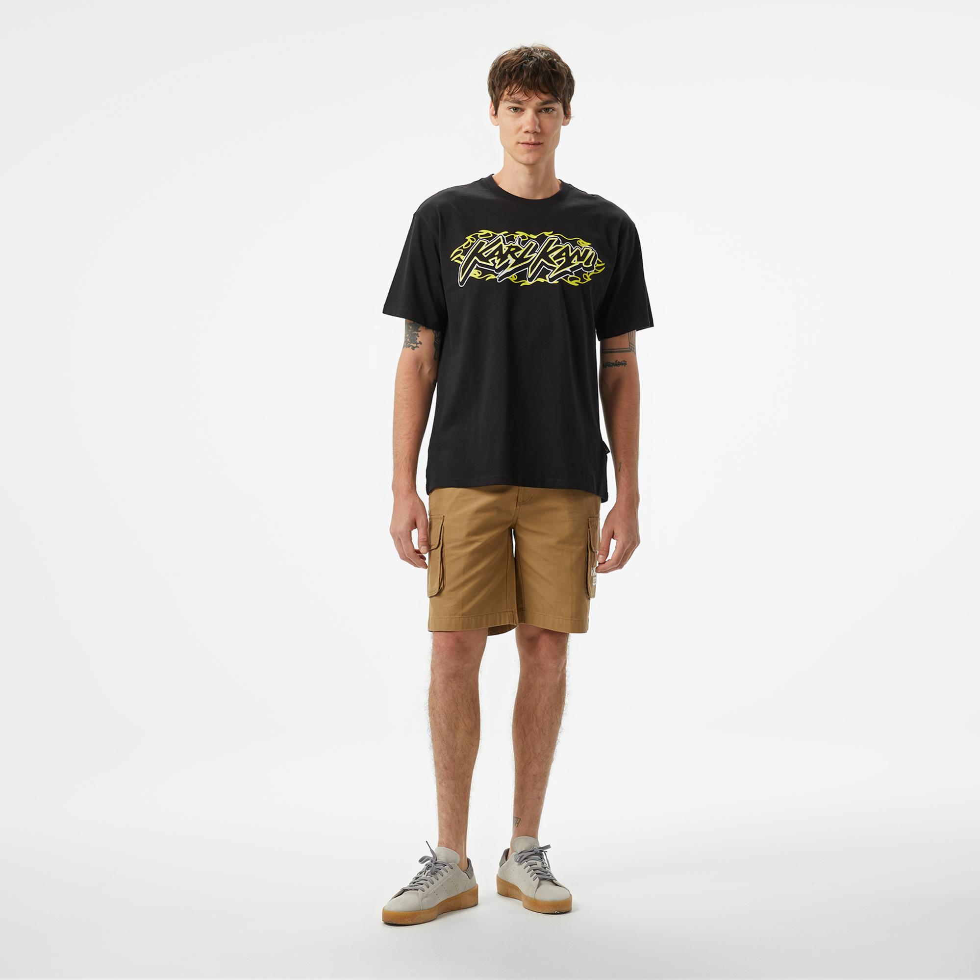 Karl Kani Woven Signature Airbush Amor Erkek Siyah T-Shirt