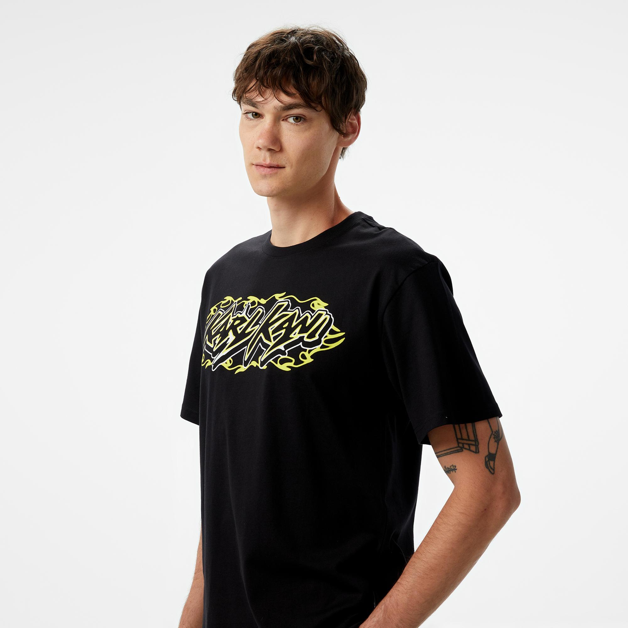 Karl Kani Woven Signature Airbush Amor Erkek Siyah T-Shirt