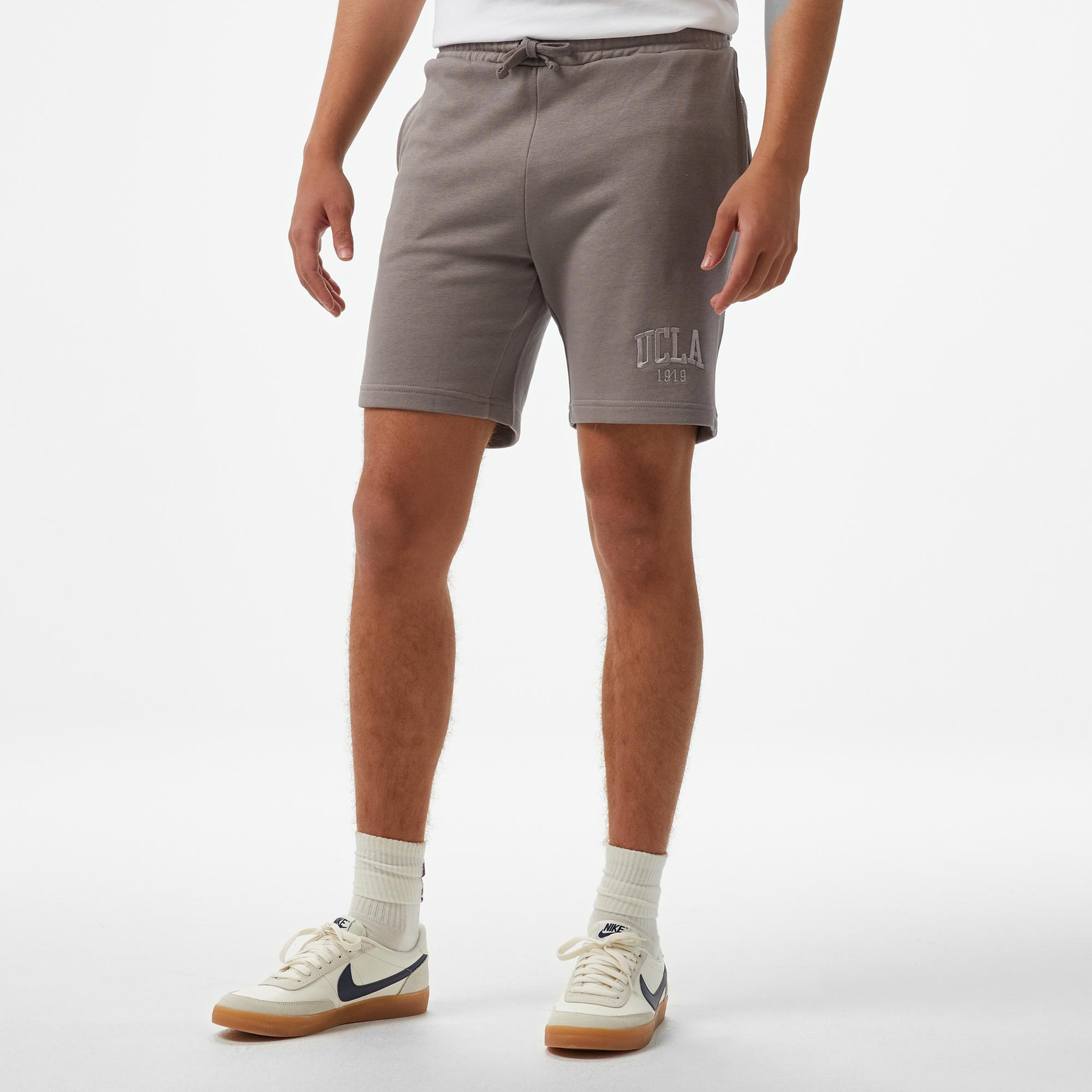 Ucla Nakışlı Standard Fit Erkek Gri Şort