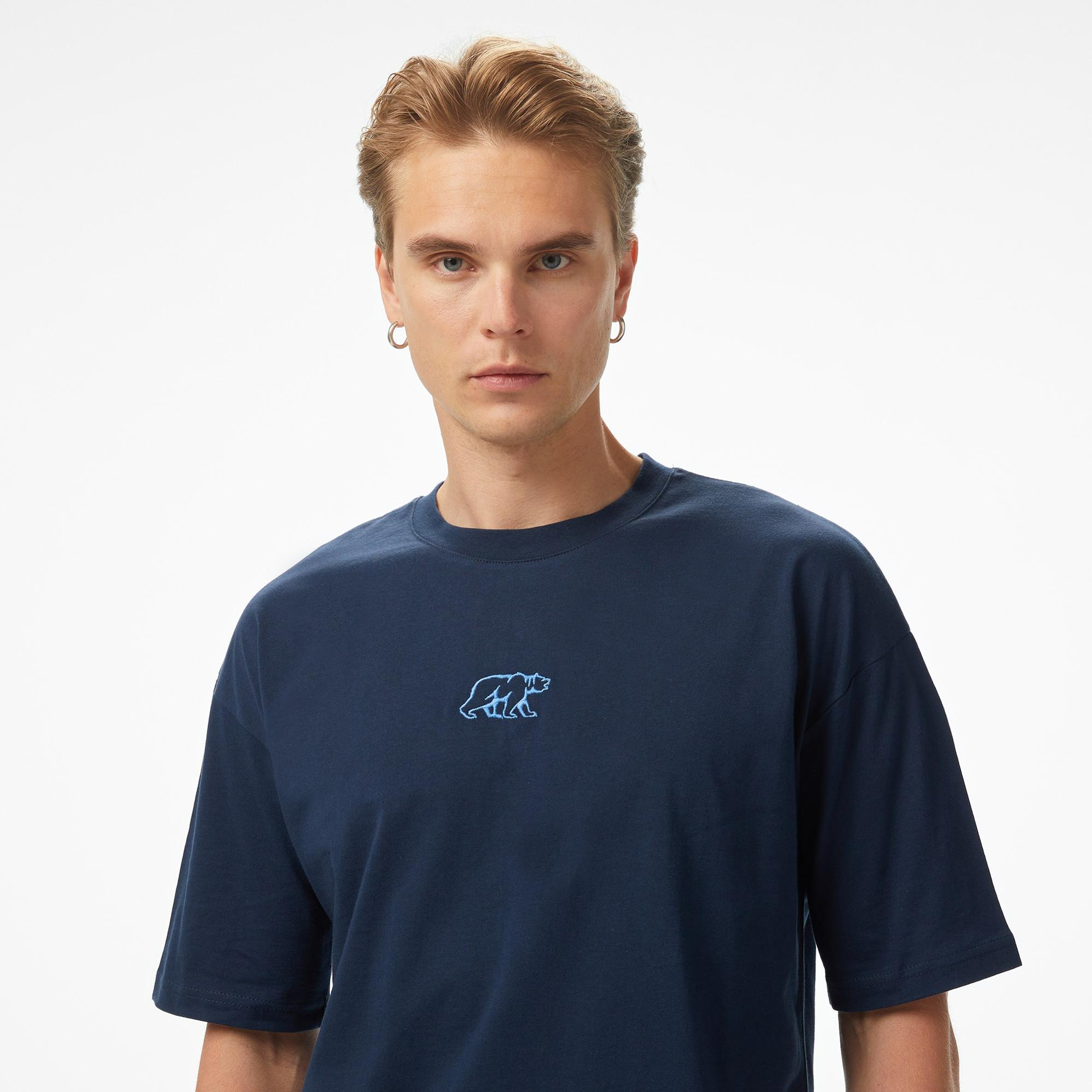 Ucla Sinclair Erkek Lacivert Bisiklet Yaka T-Shirt