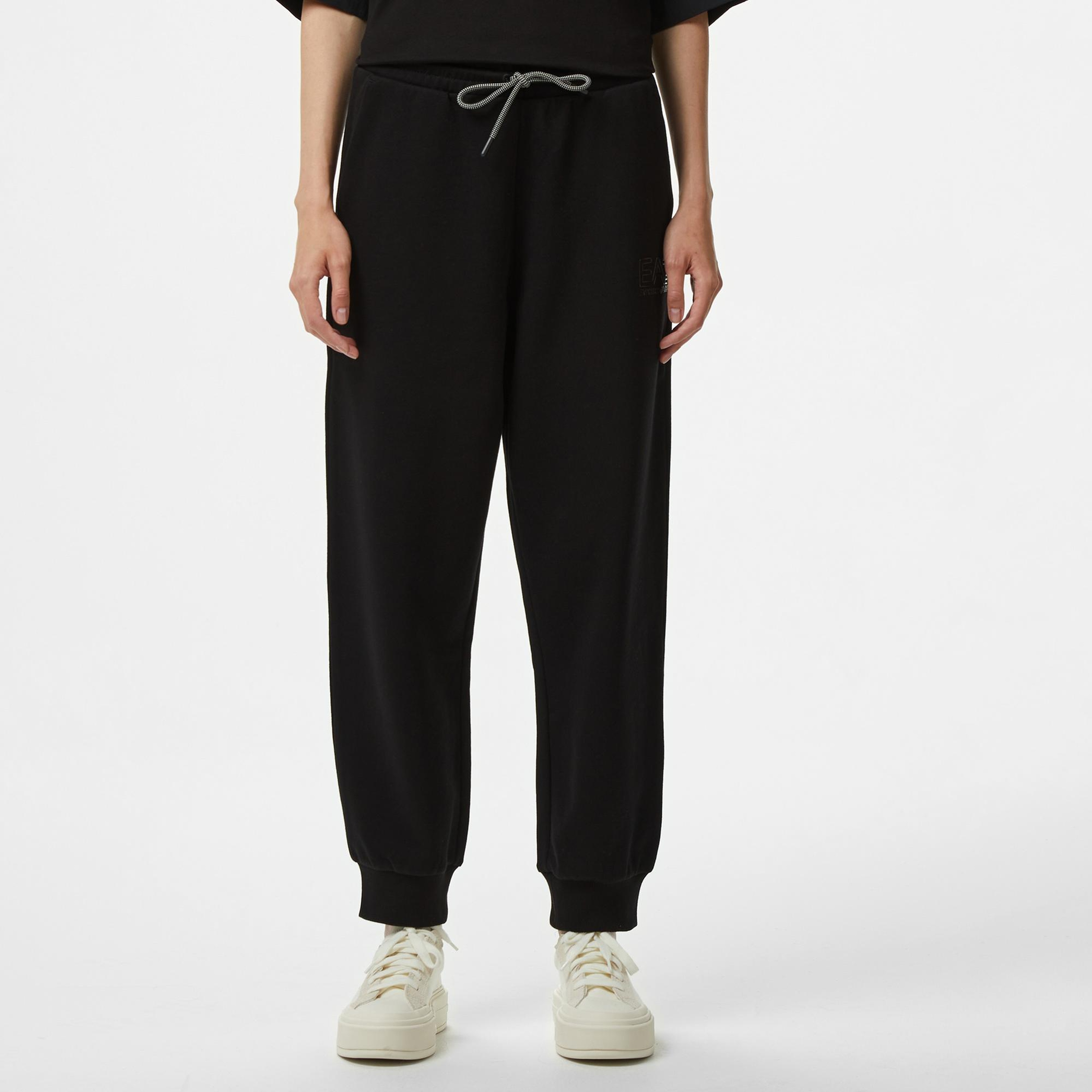 Emporio Armani Logo Kadın Siyah Eşofman Altı