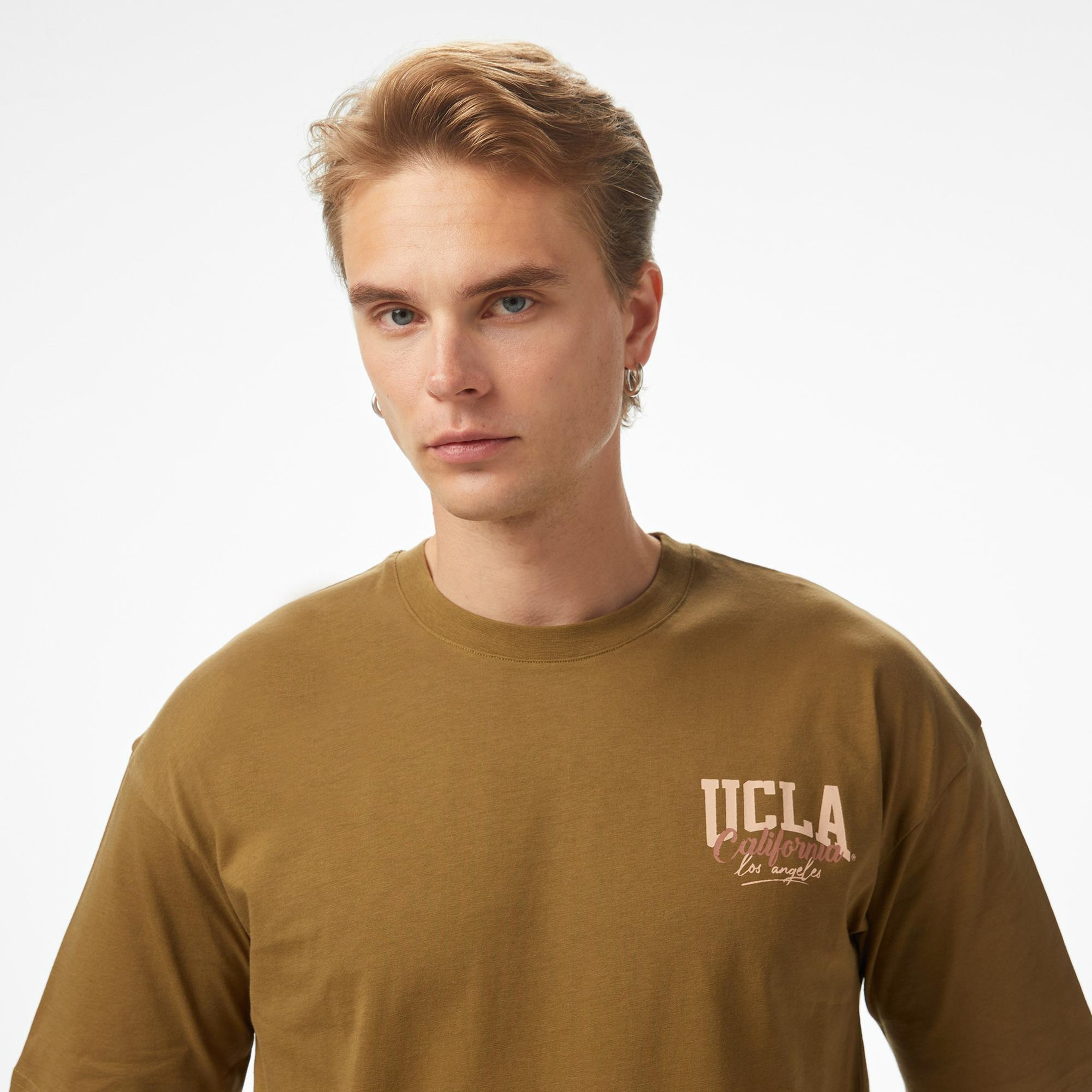 Ucla Aspen Erkek Yeşil Bisiklet Yaka T-Shirt
