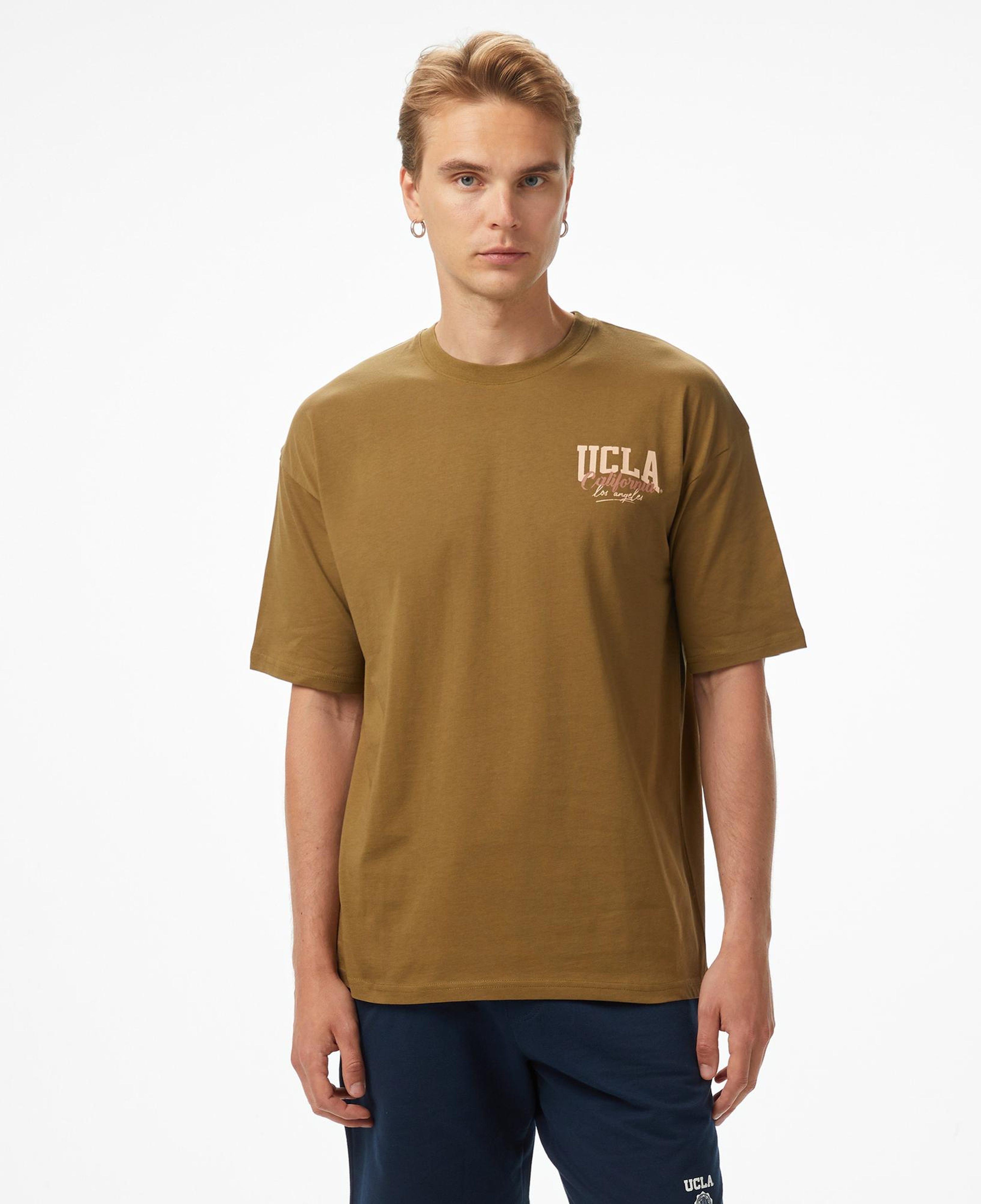 Ucla Aspen Erkek Yeşil Bisiklet Yaka T-Shirt