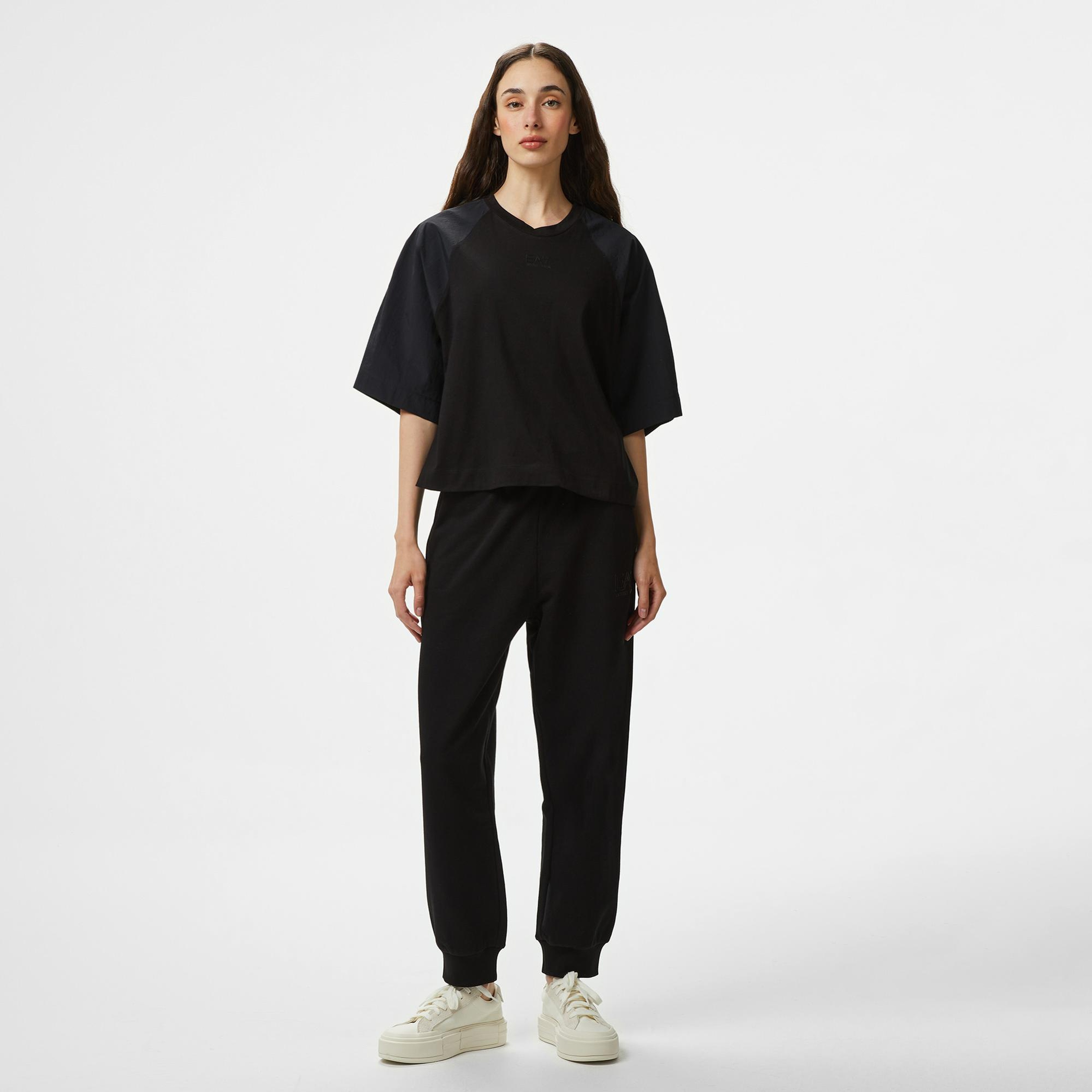 Emporio Armani Logo Kadın Siyah Eşofman Altı