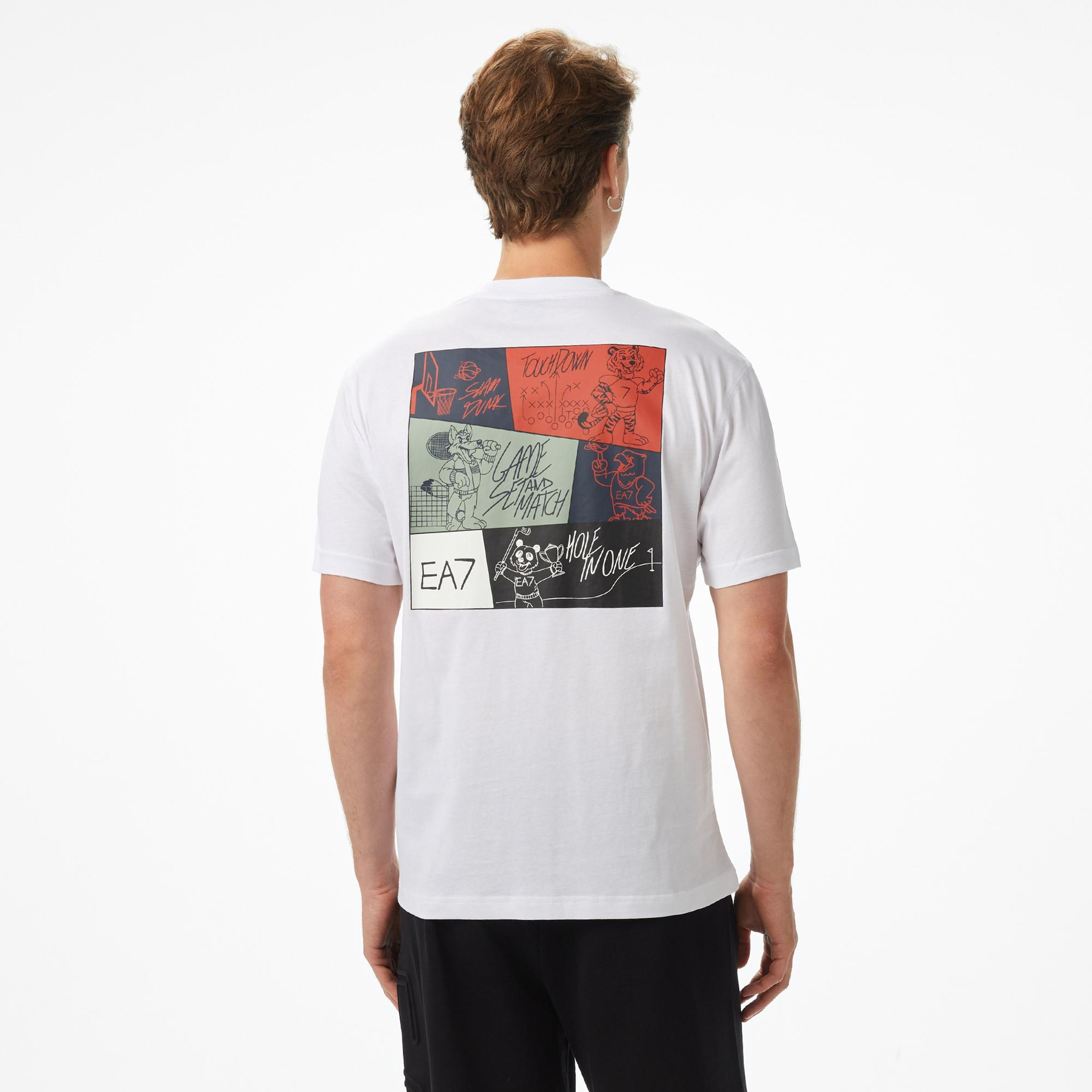 Emporio Armani Pamuklu Erkek Beyaz T-Shirt