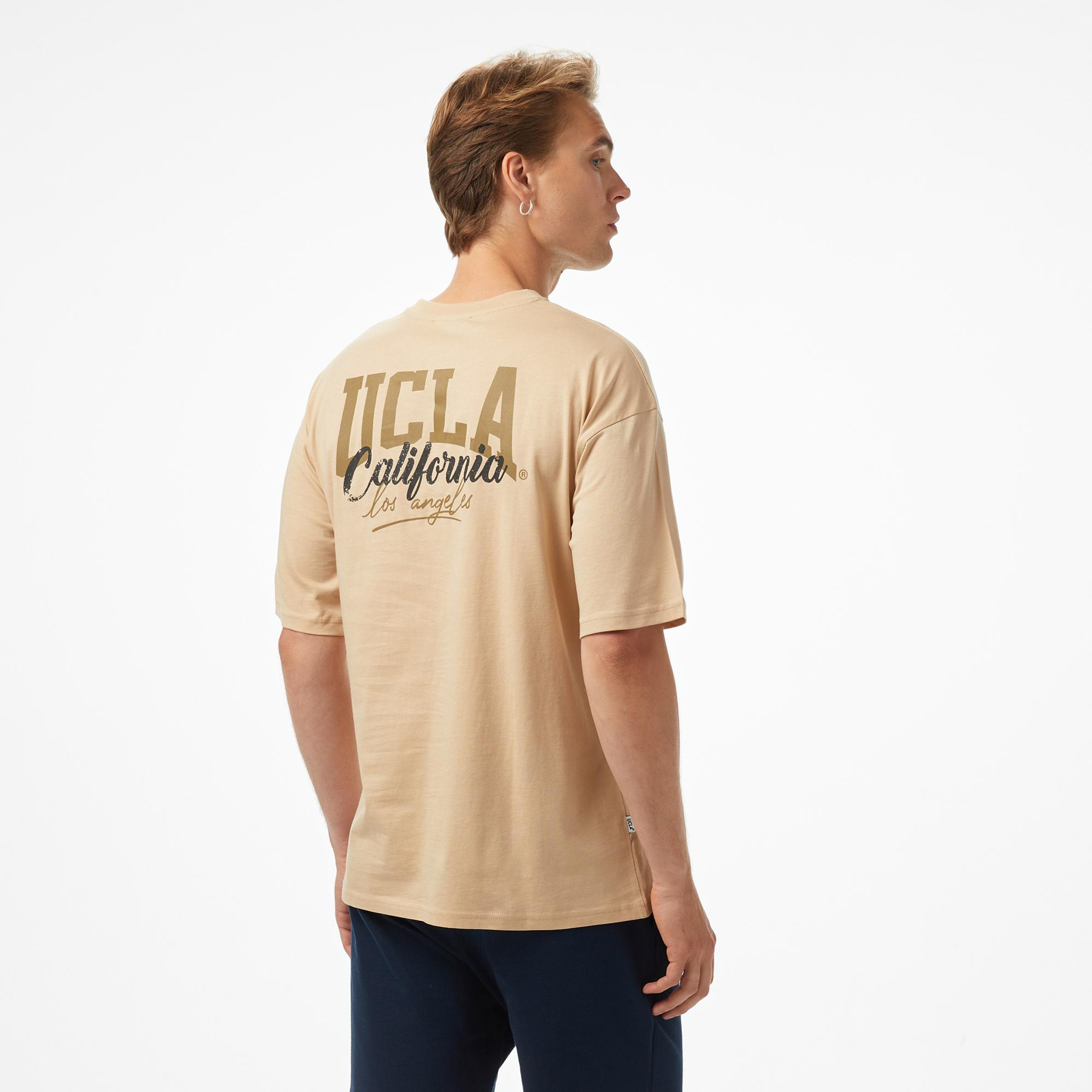 Ucla Baskılı Oversize Erkek Lacivert Tshirt