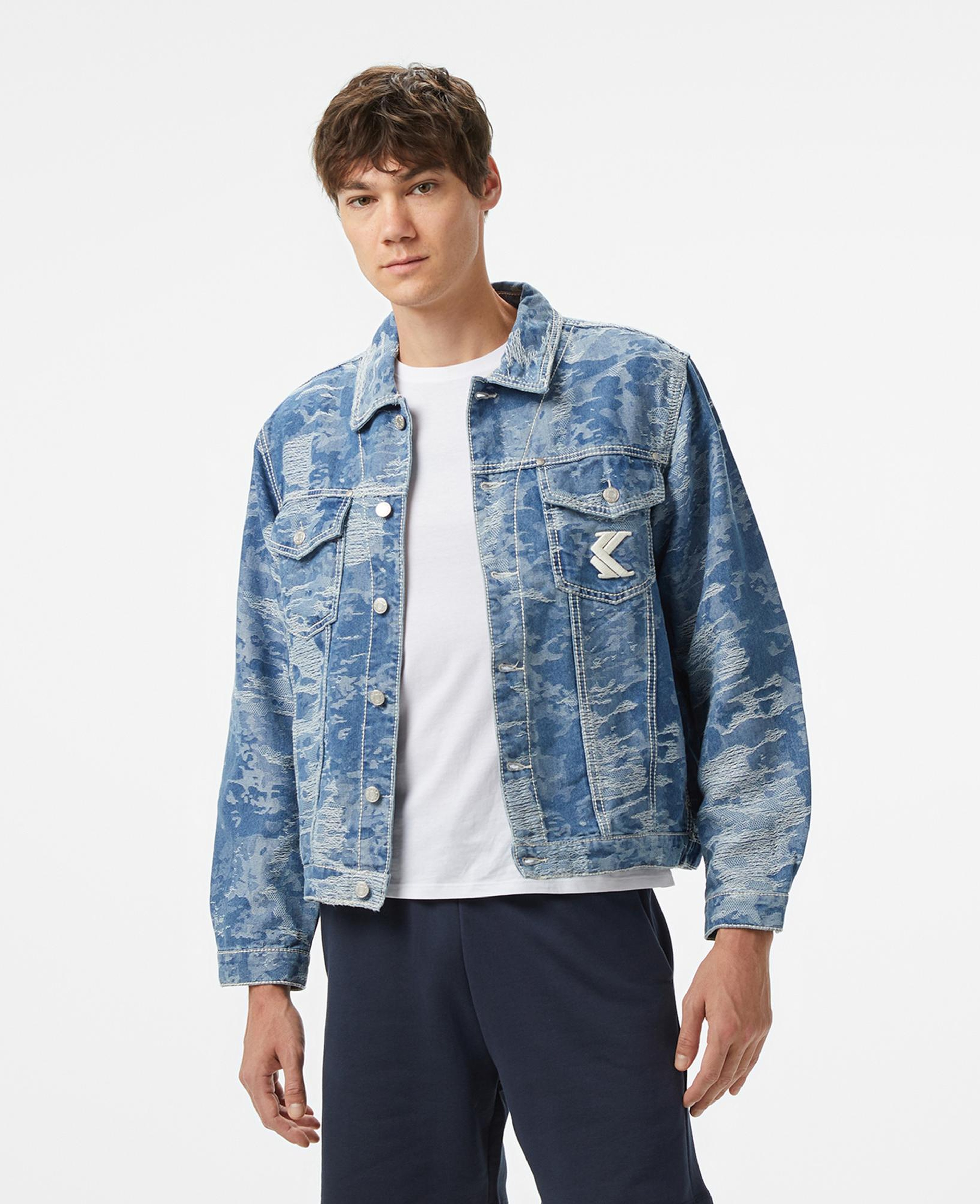 Karl Kani Distess Camo Erkek Mavi Ceket