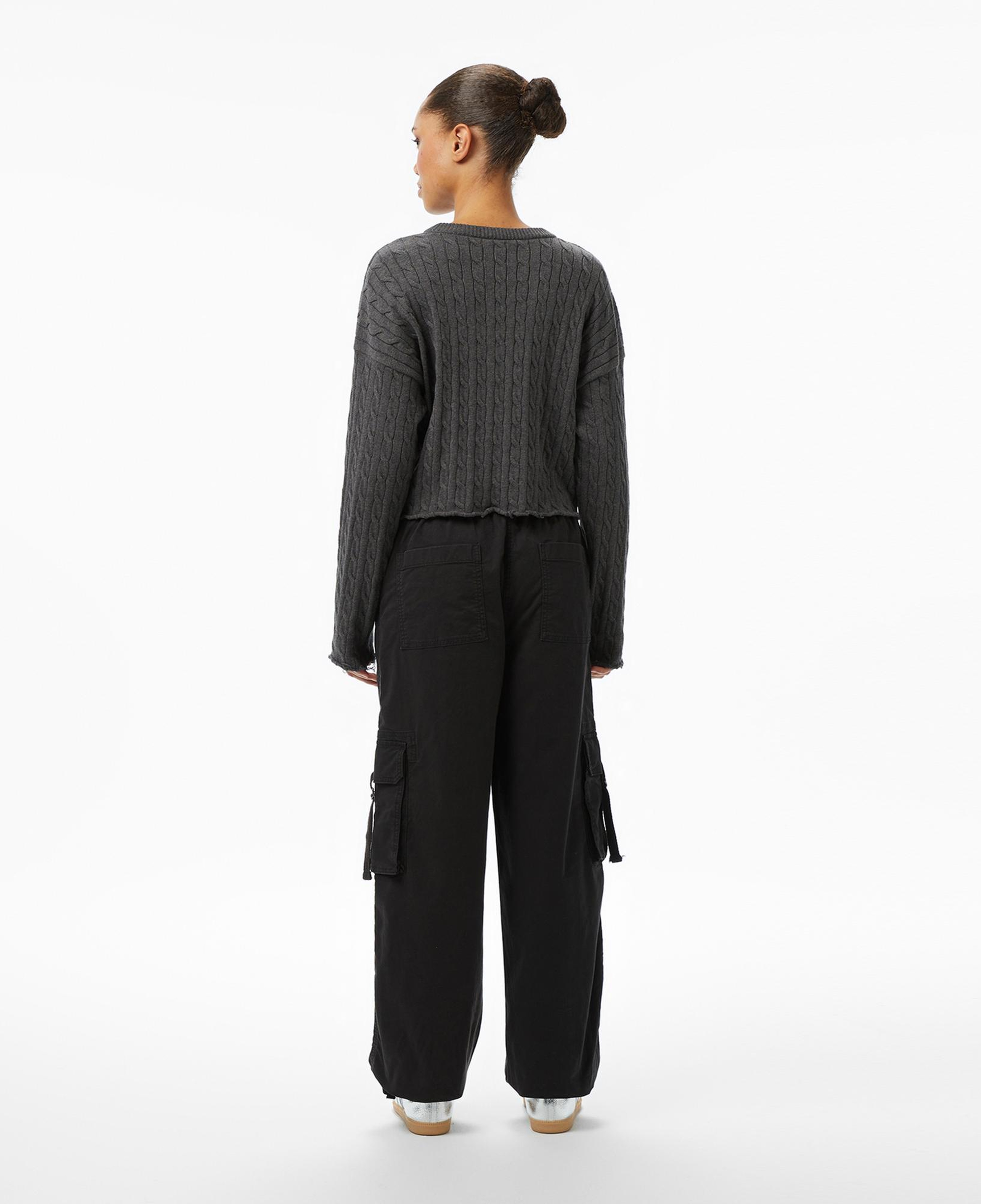 Tommy Hilfiger Loose Cargo Kadın Siyah Pantolon