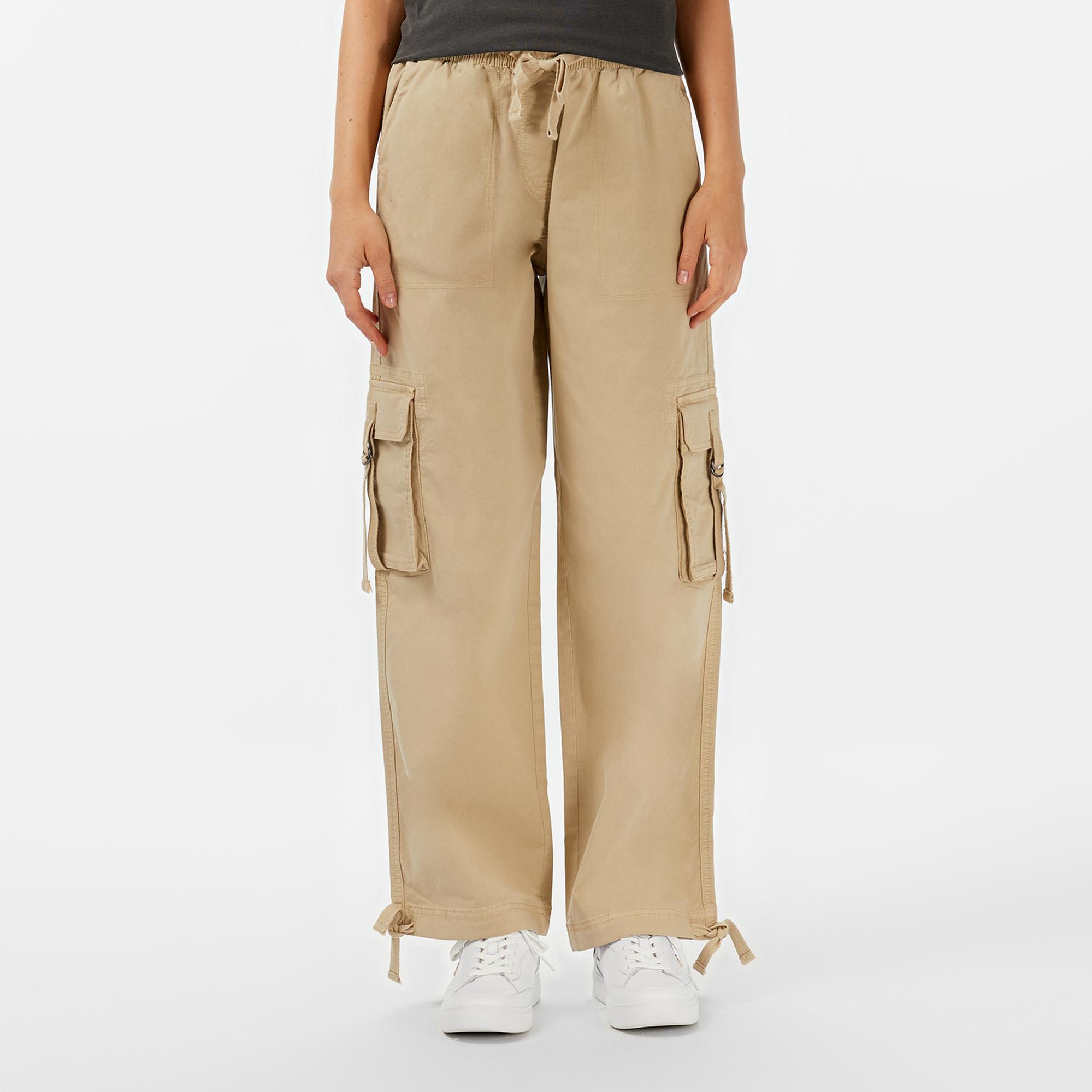 Tommy Hilfiger Loose Cargo Kadın Krem Pantolon