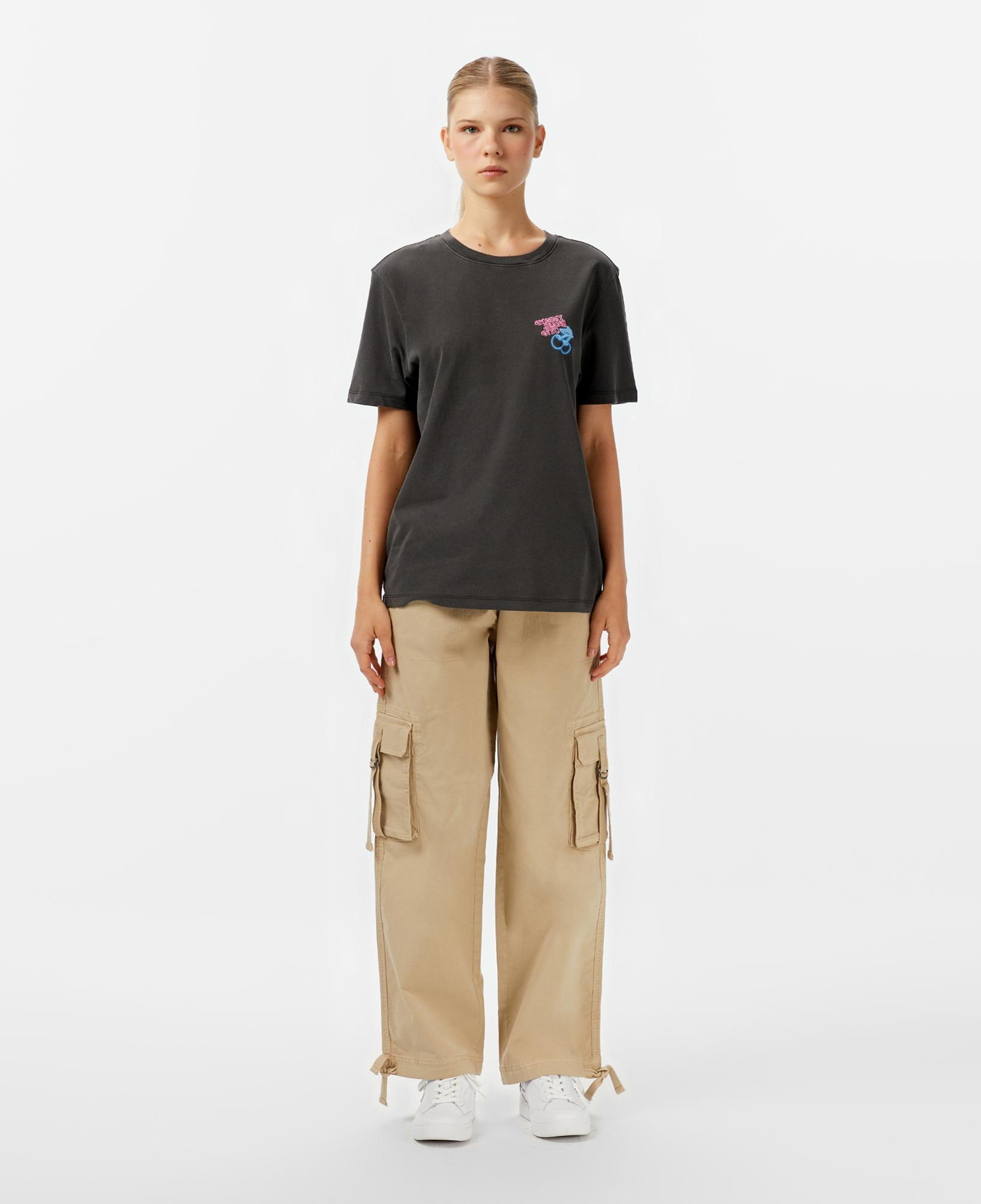 Tommy Hilfiger Loose Cargo Kadın Krem Pantolon