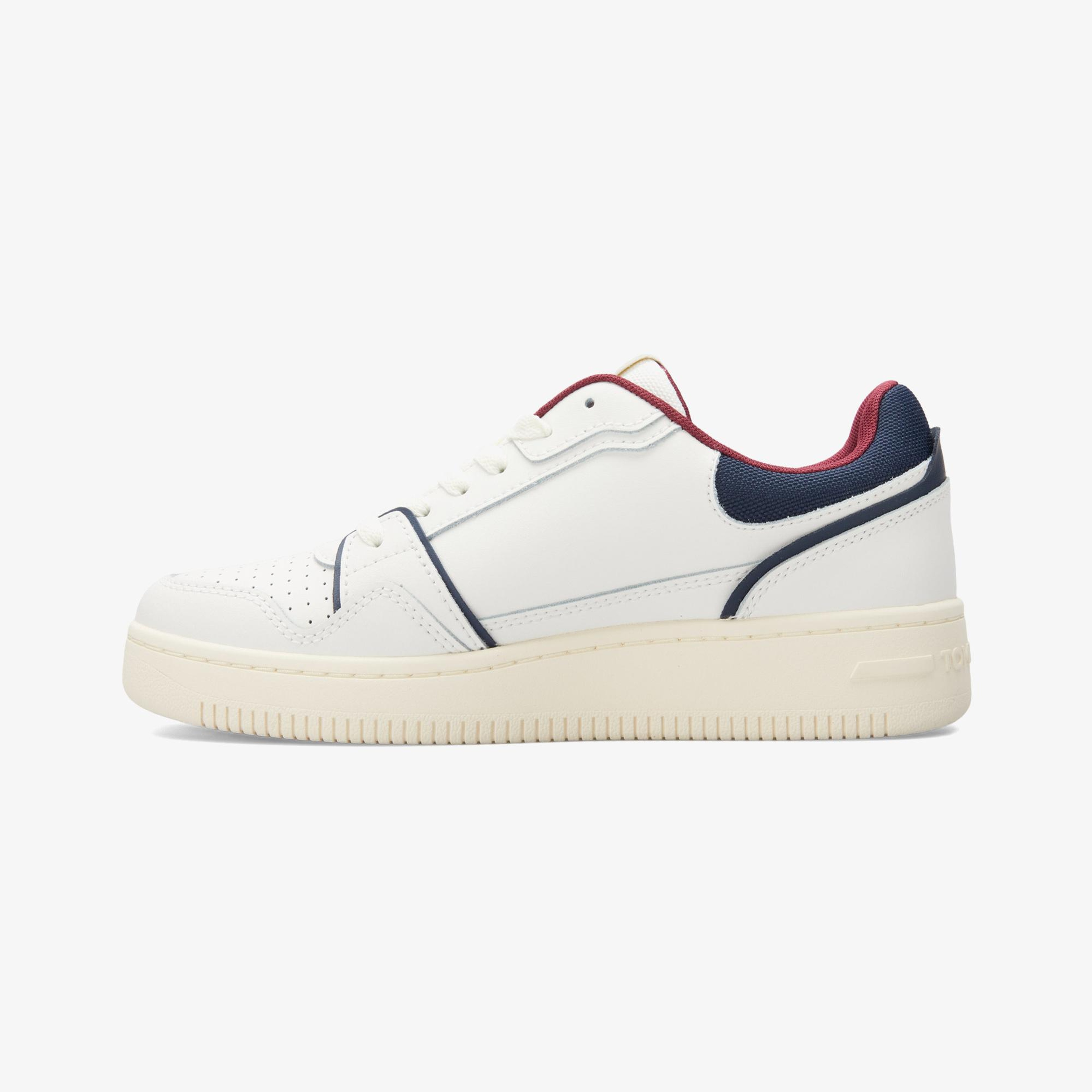Tommy Hilfiger Fine Cleat Retro Basketball Erkek Beyaz Spor Ayakkabı