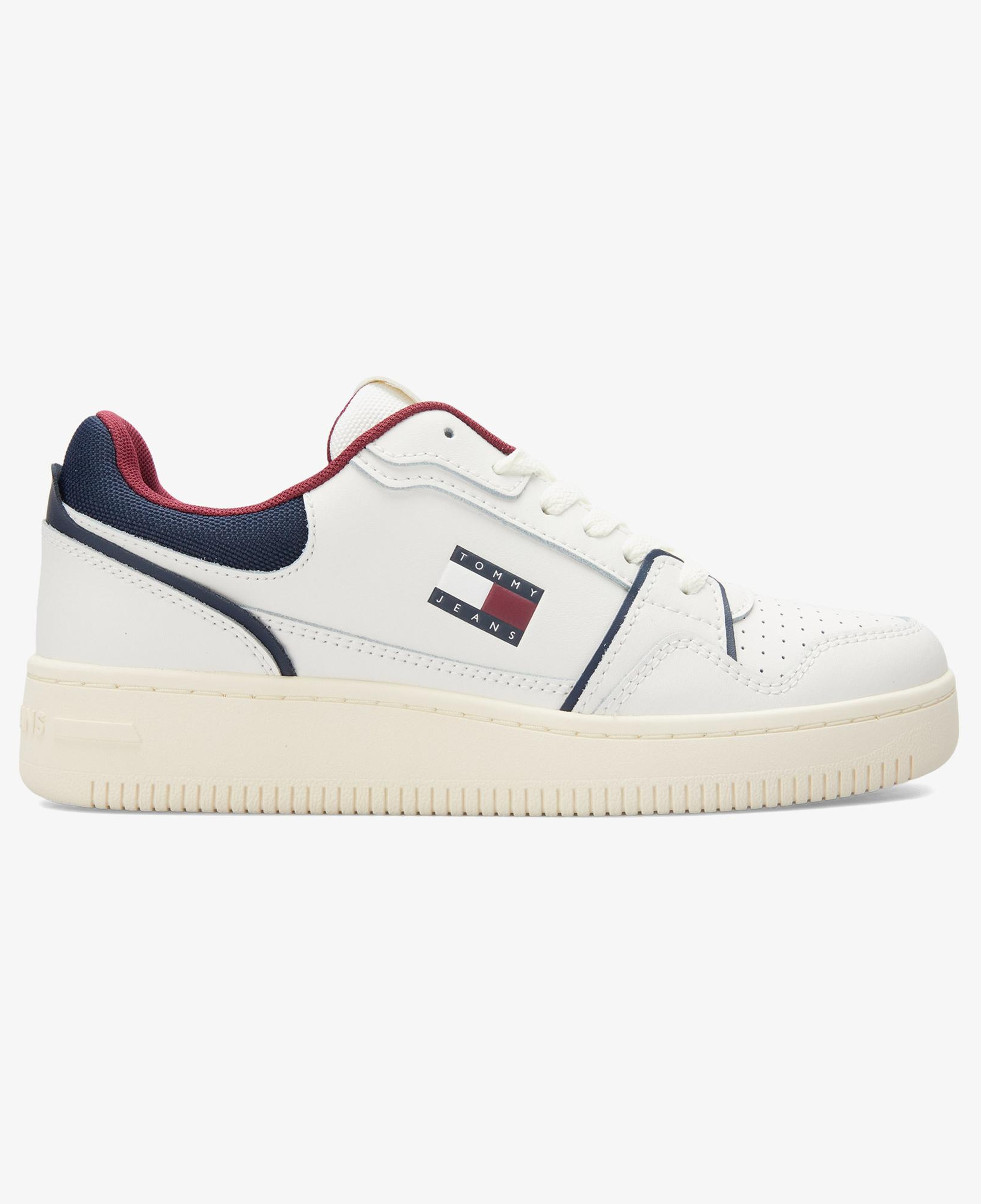 Tommy Hilfiger Fine Cleat Retro Basketball Erkek Beyaz Spor Ayakkabı