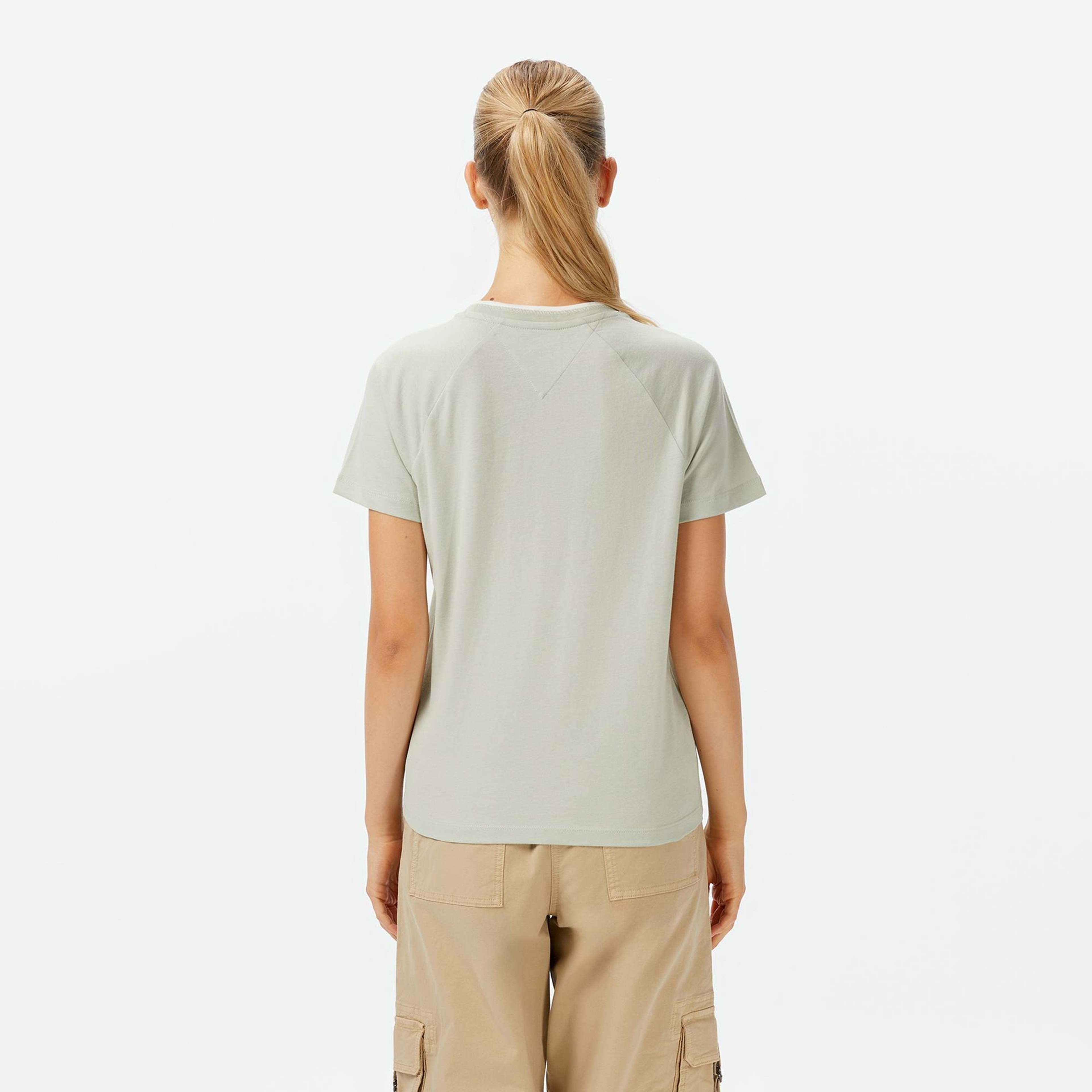 Tommy Jeans Graphic Kadın Yeşil T-Shirt