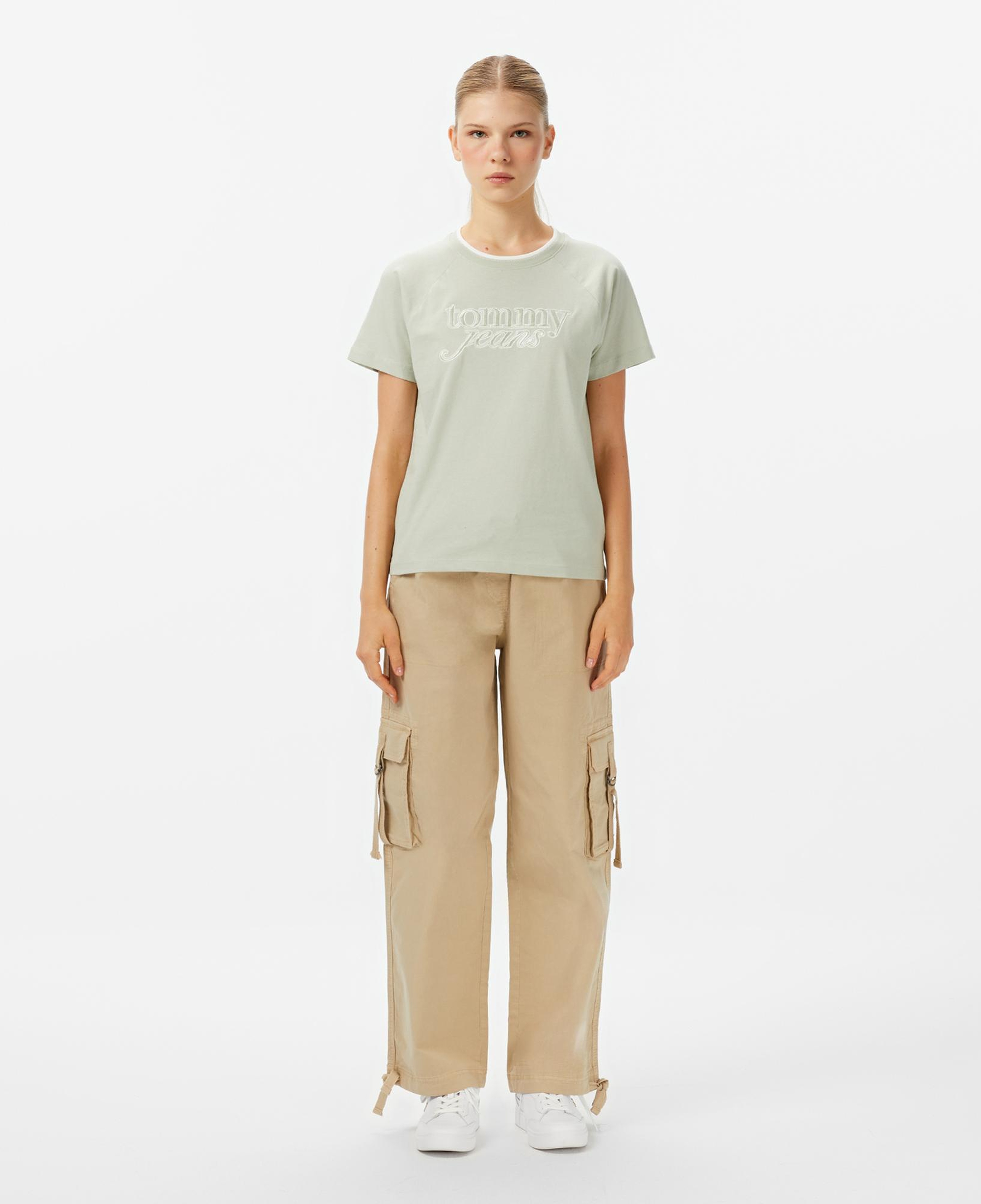 Tommy Jeans Graphic Kadın Yeşil T-Shirt