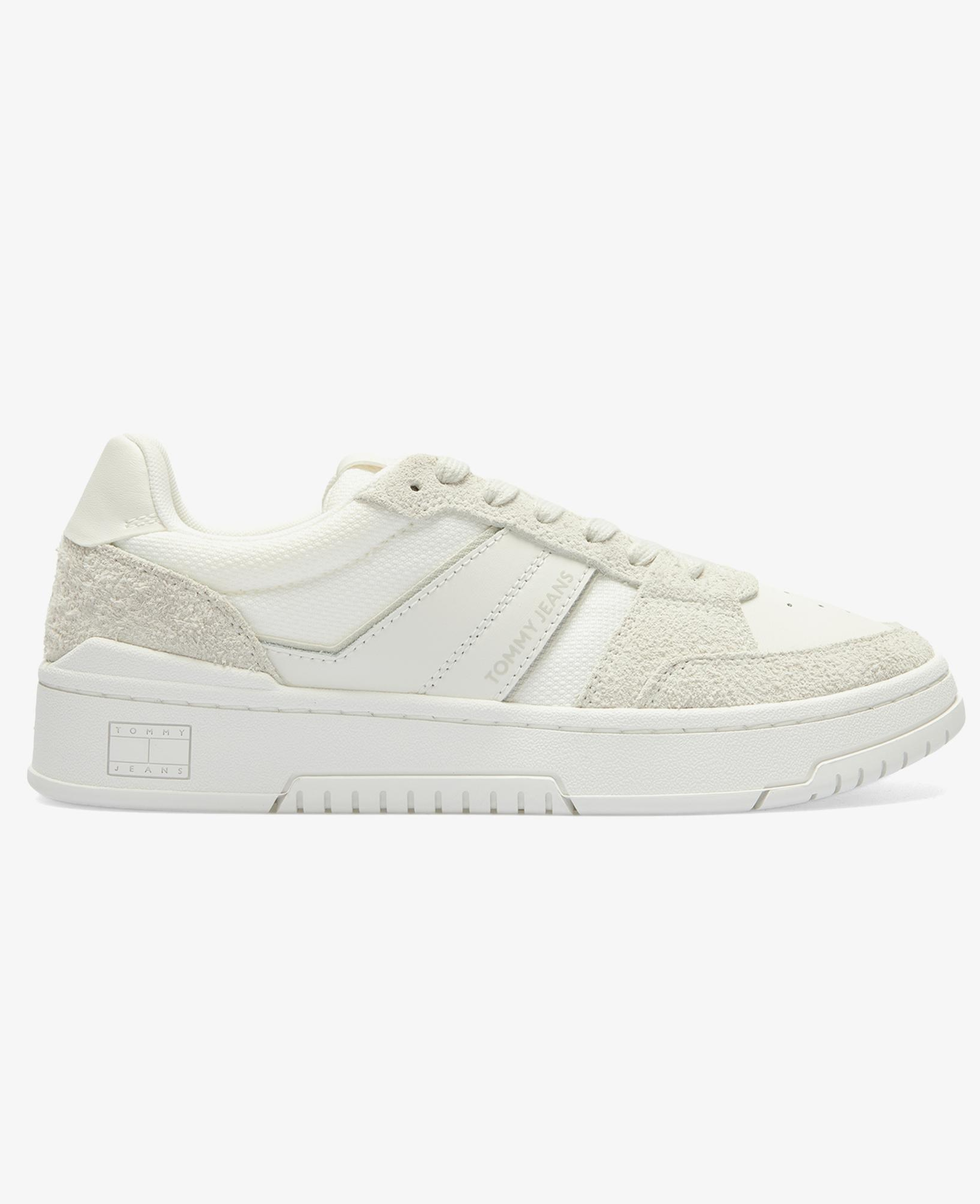 Tommy Hilfiger Jeans Cupsole Deri Erkek Bej Spor Ayakkabı