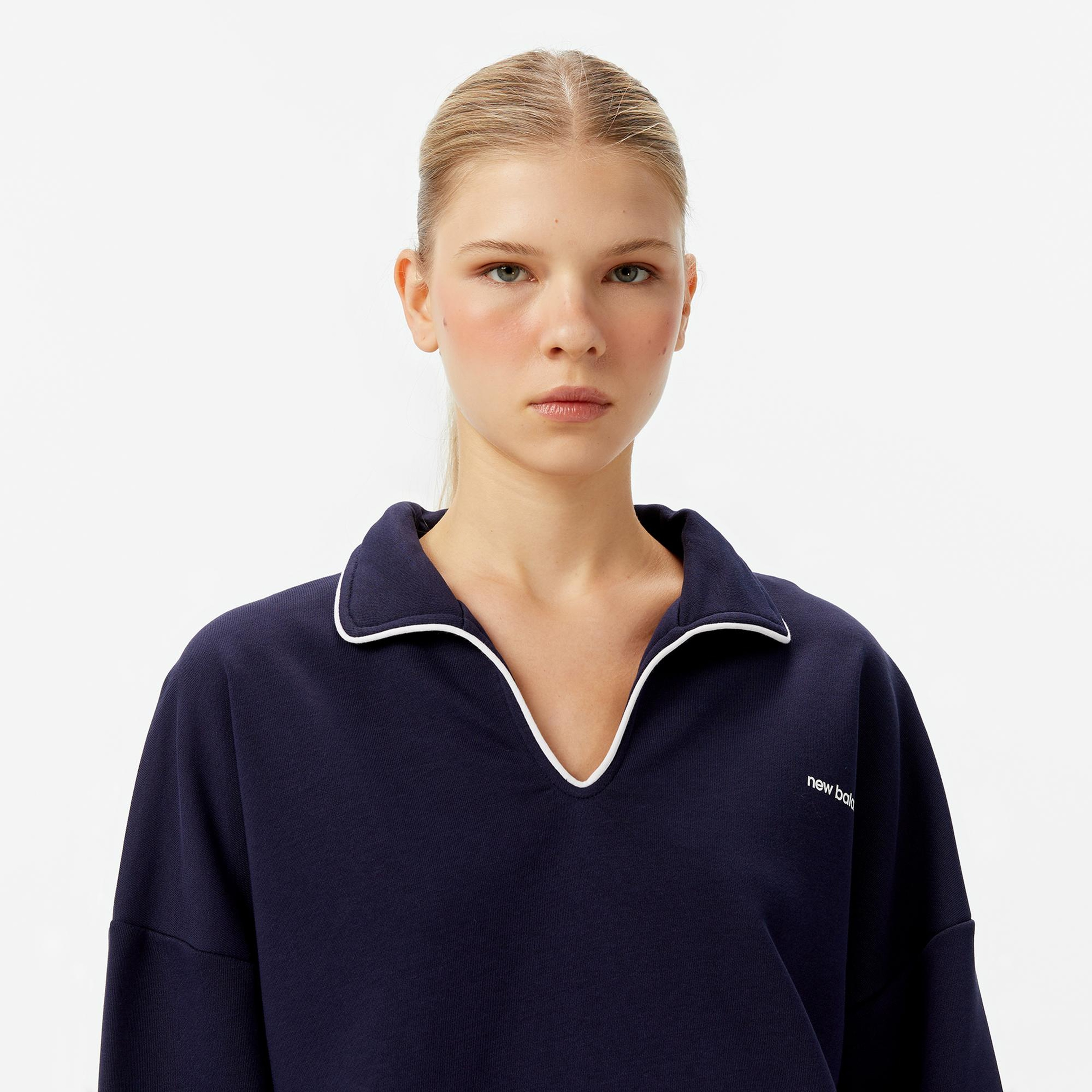 New Balance WNC3402 Kadın Lacivert Sweatshirt