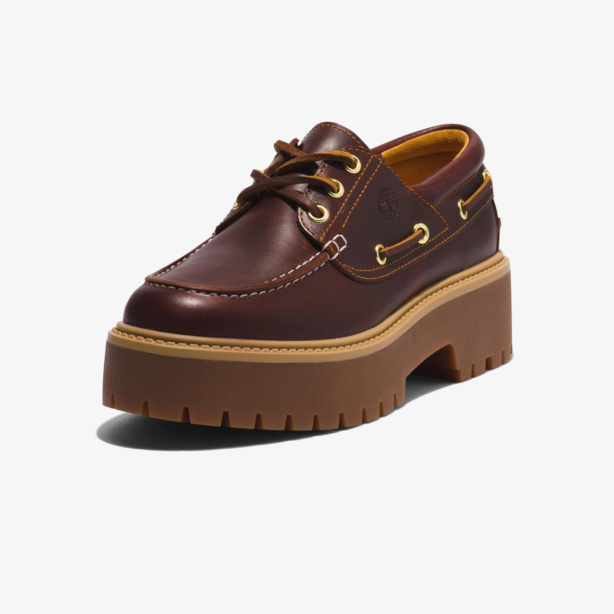 Timberland Stone Street 3 Eye Kadın Kahverengi Tekne Ayakkabısı