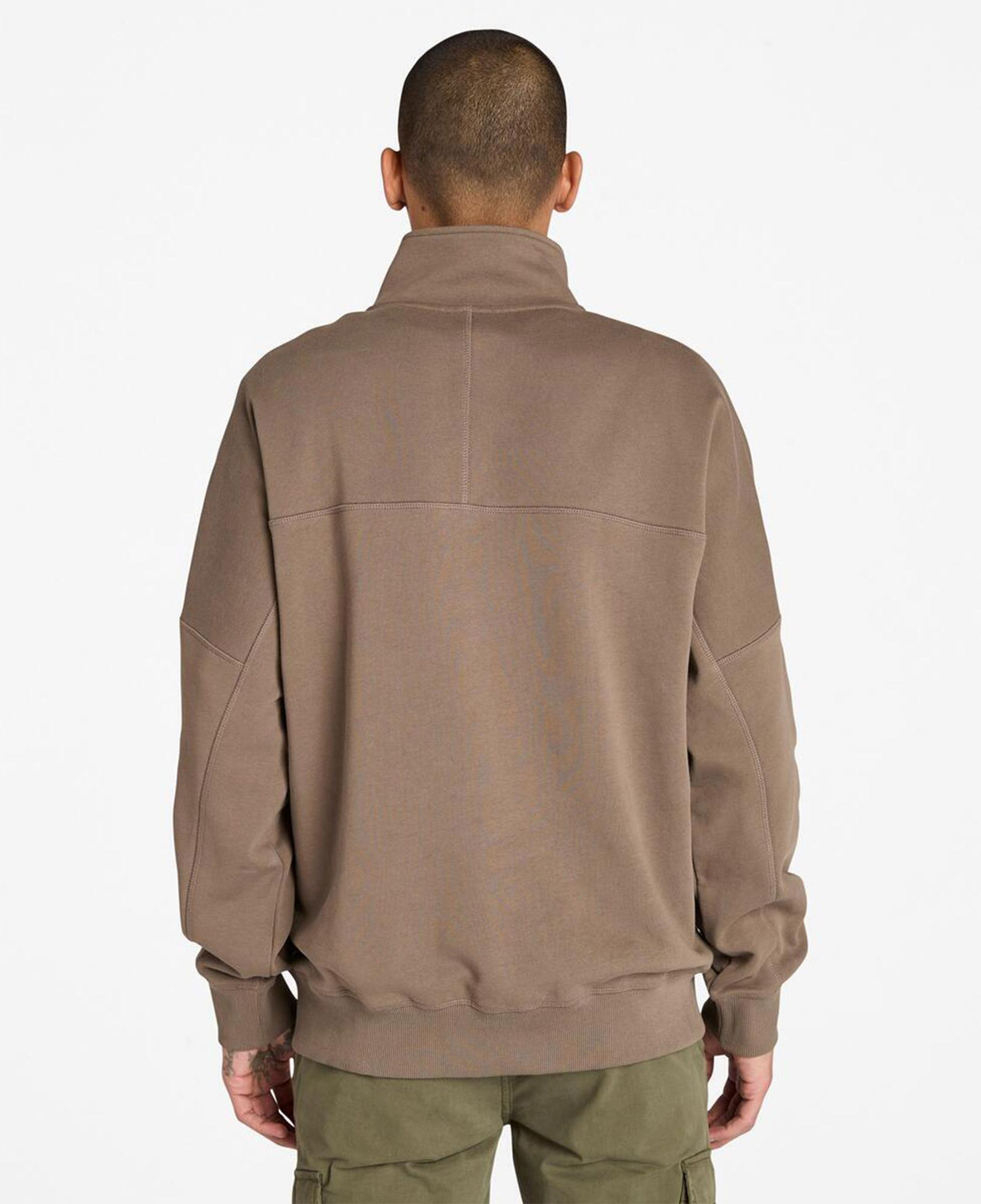 Timberland Erkek Kahverengi Çeyrek Fermuarlı Sweatshirt