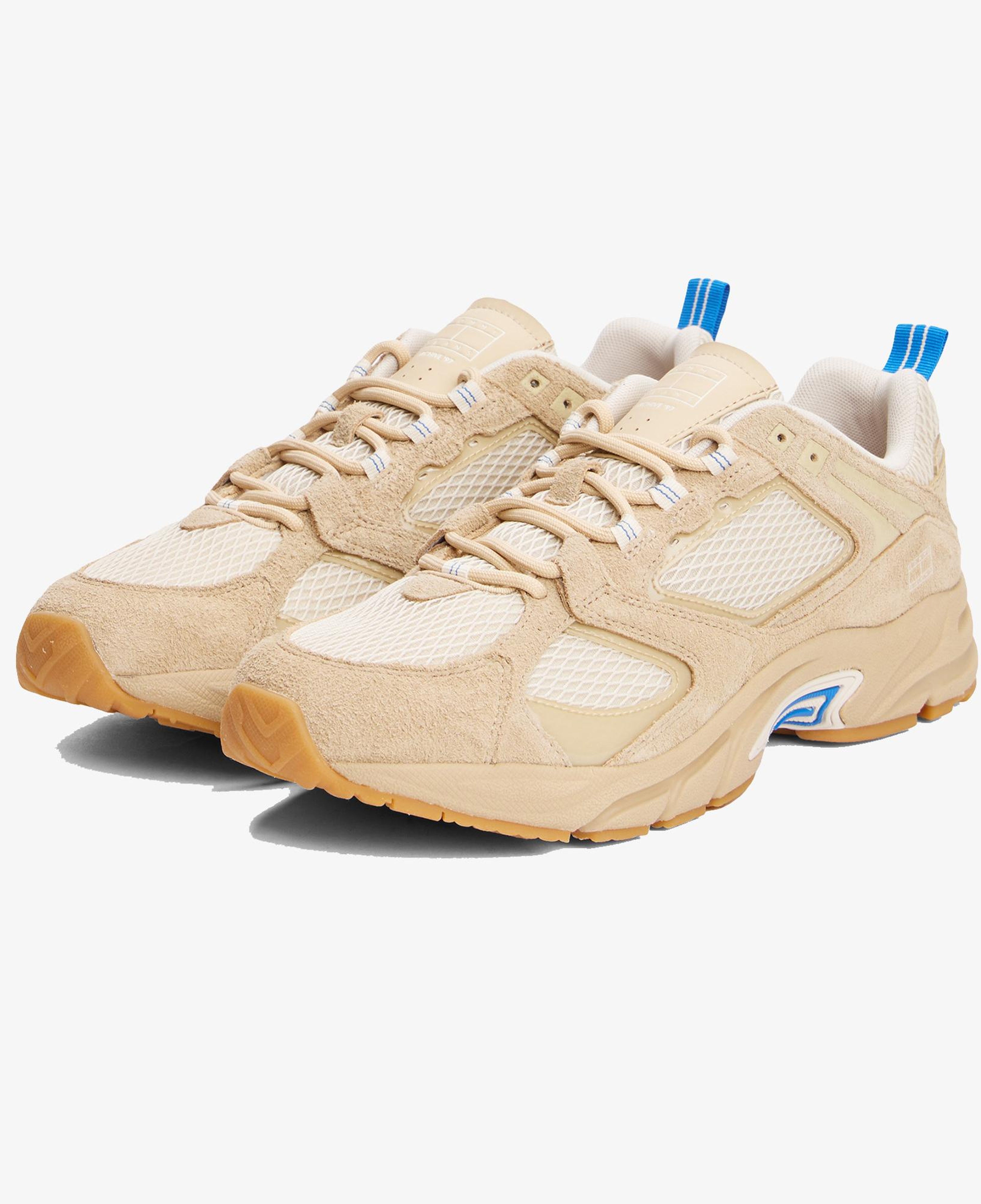 Tommy Jeans Suede Mix Archive Runners Erkek Bej Spor Ayakkabı