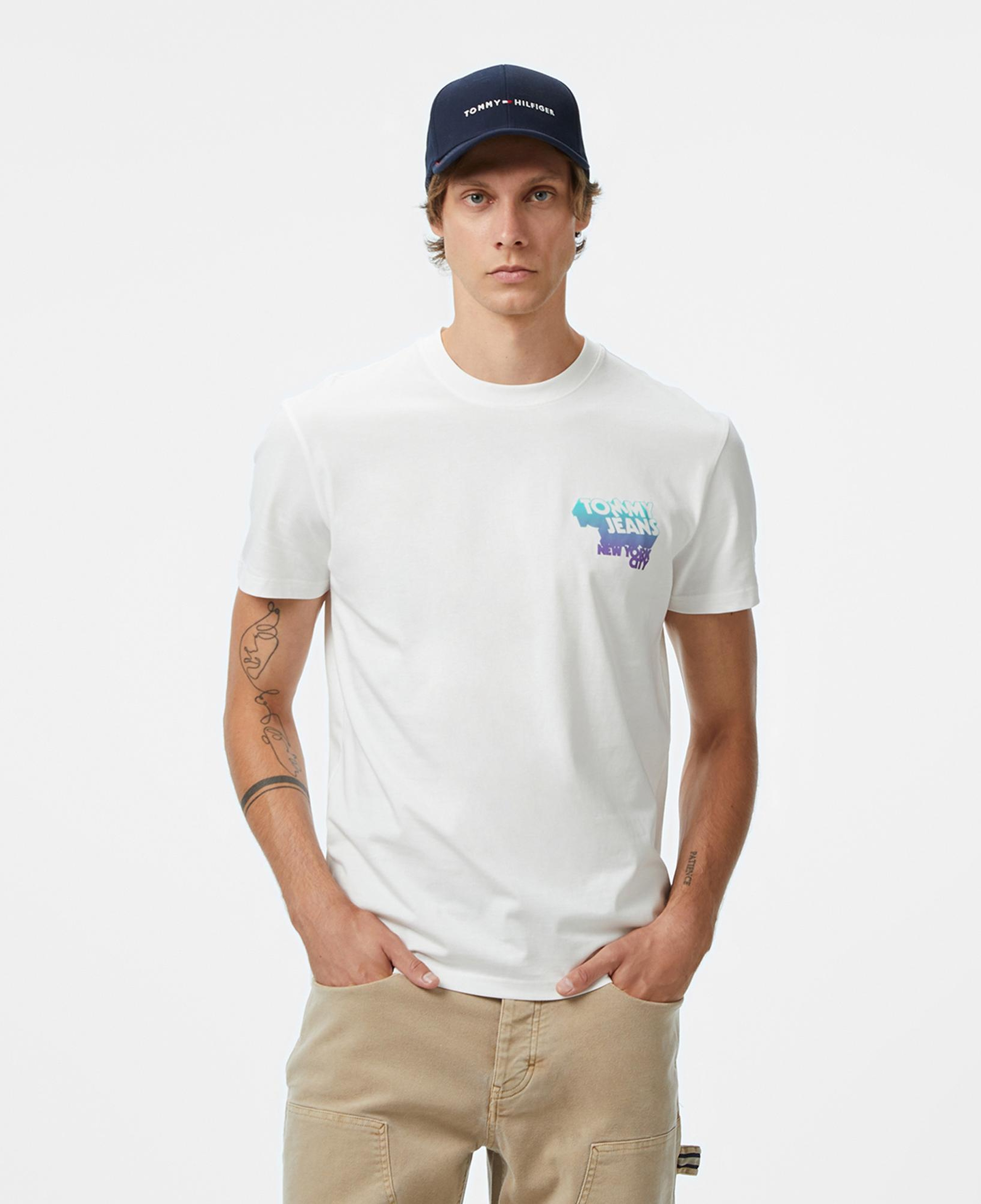 Tommy Jeans Pamuklu Regular Fit Erkek Beyaz T-Shirt