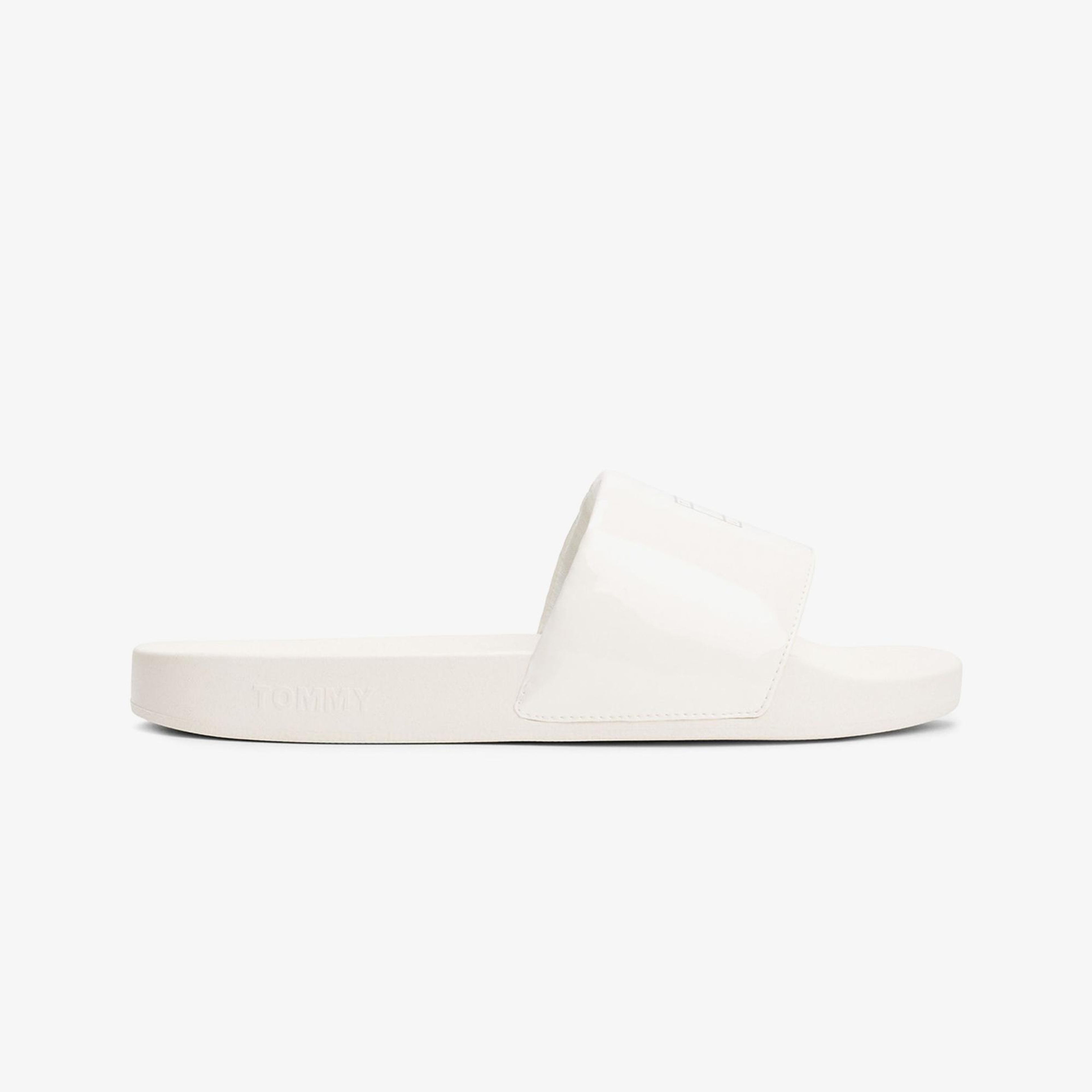 Tommy Jeans Flag Kadın Beyaz Terlik