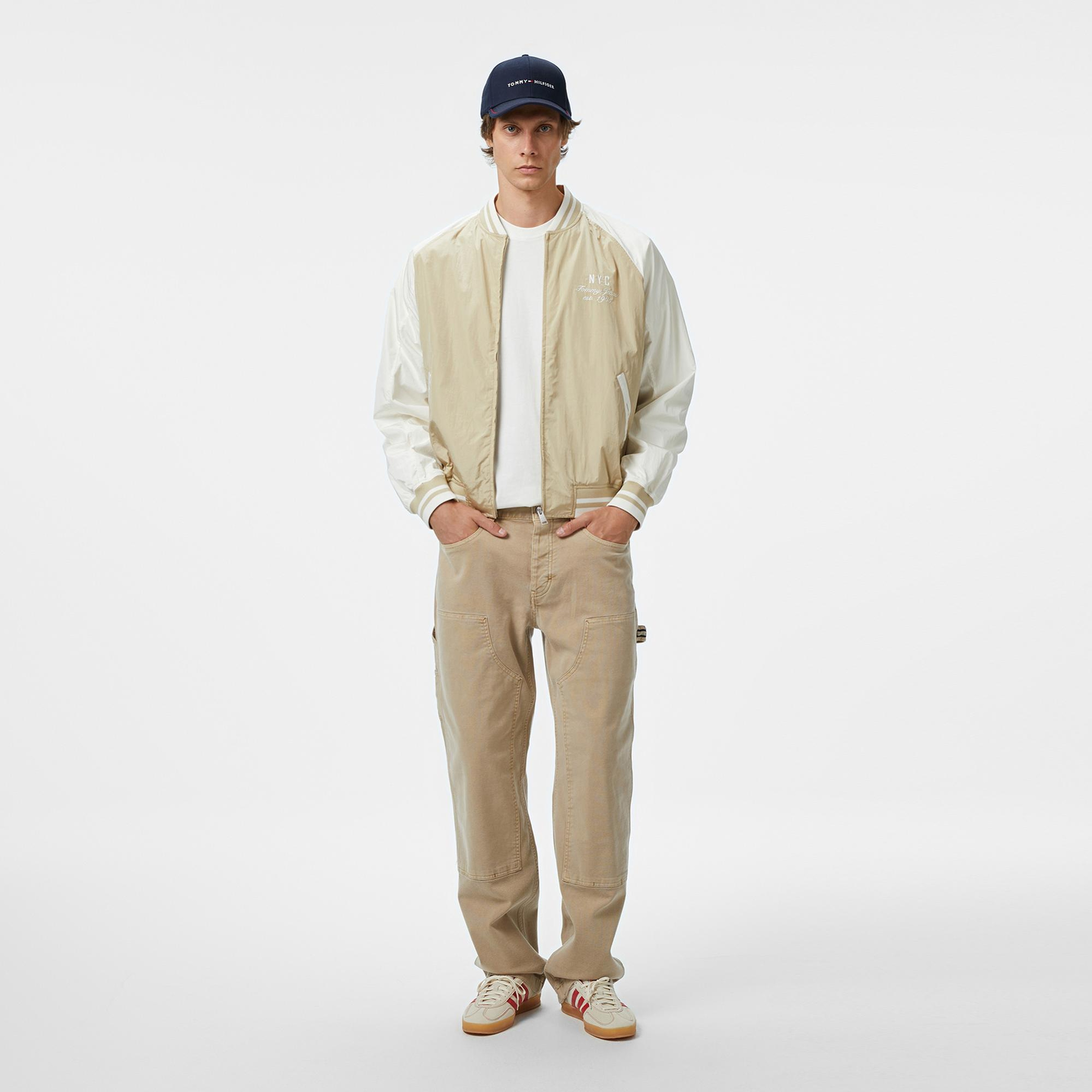 Tommy Hilfiger Jeans Graphic Su İtici Erkek Bej Ceket