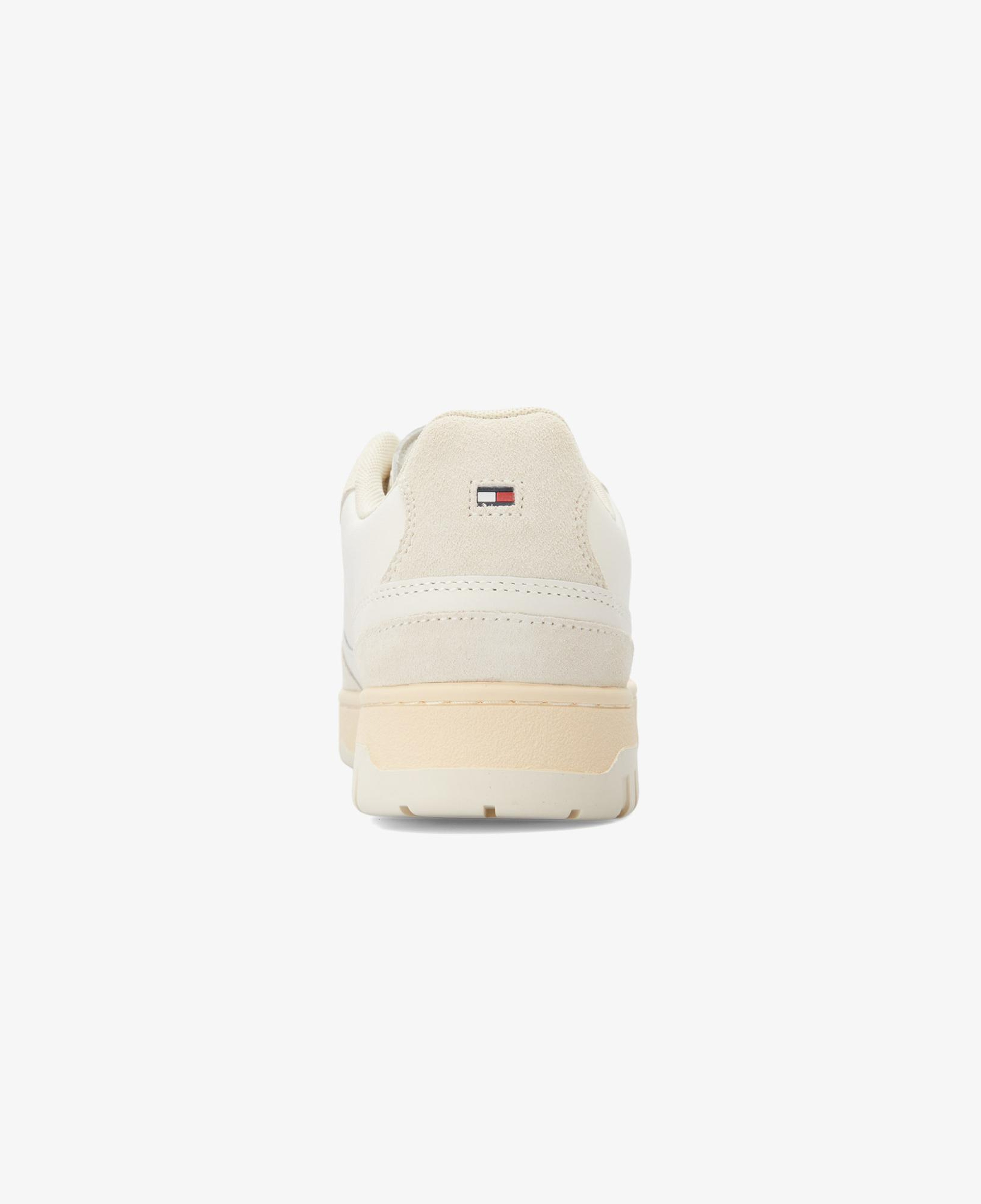 Tommy Jeans Leather Logo Basketball Erkek Beyaz Sneaker