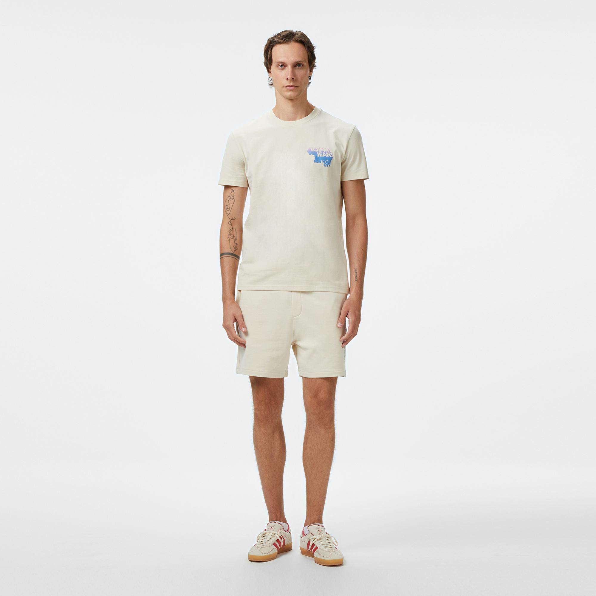 Tommy Jeans Stack Logo Erkek Bej Şort