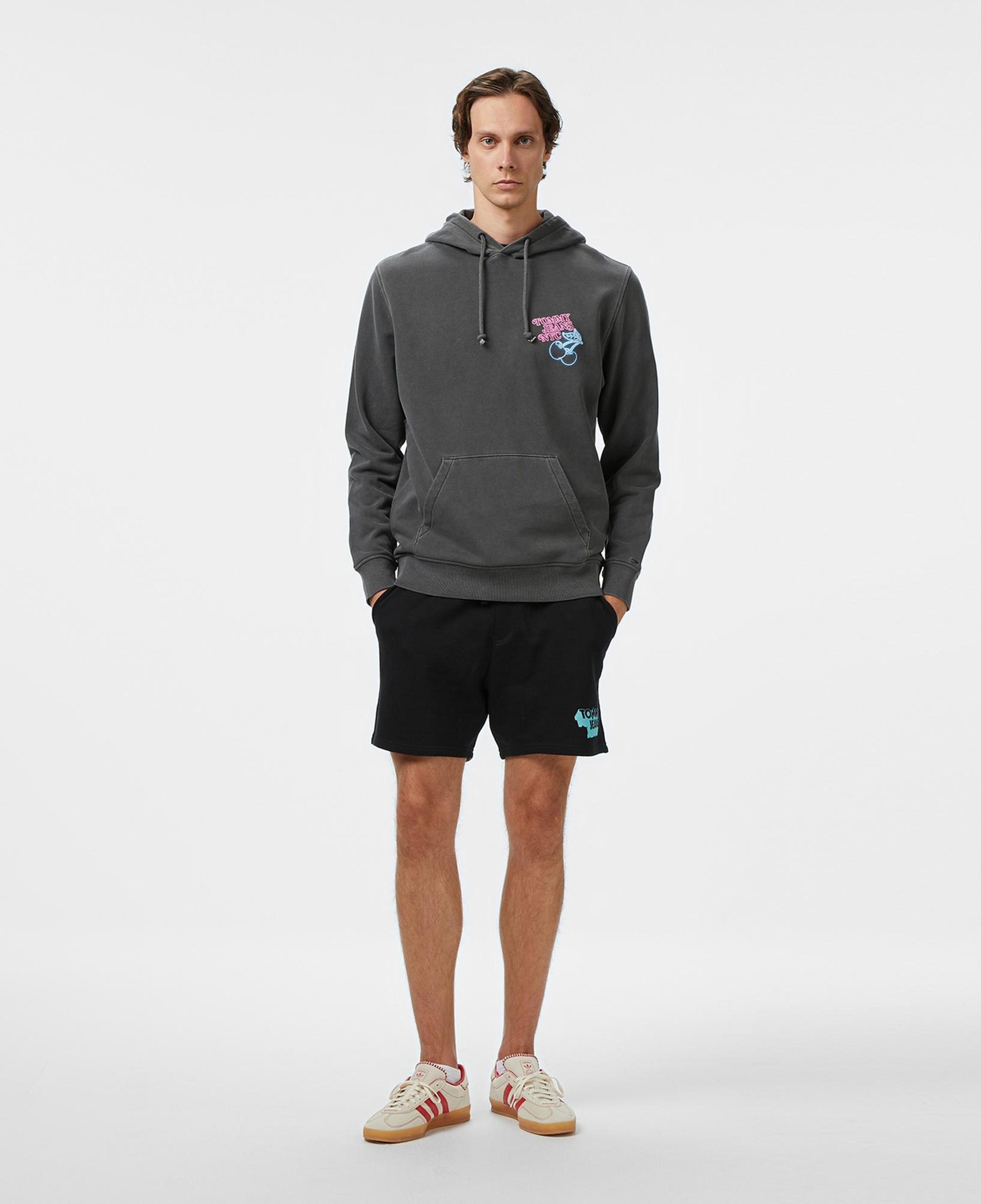 Tommy Hilfiger Back Logo Erkek Gri Sweatshirt