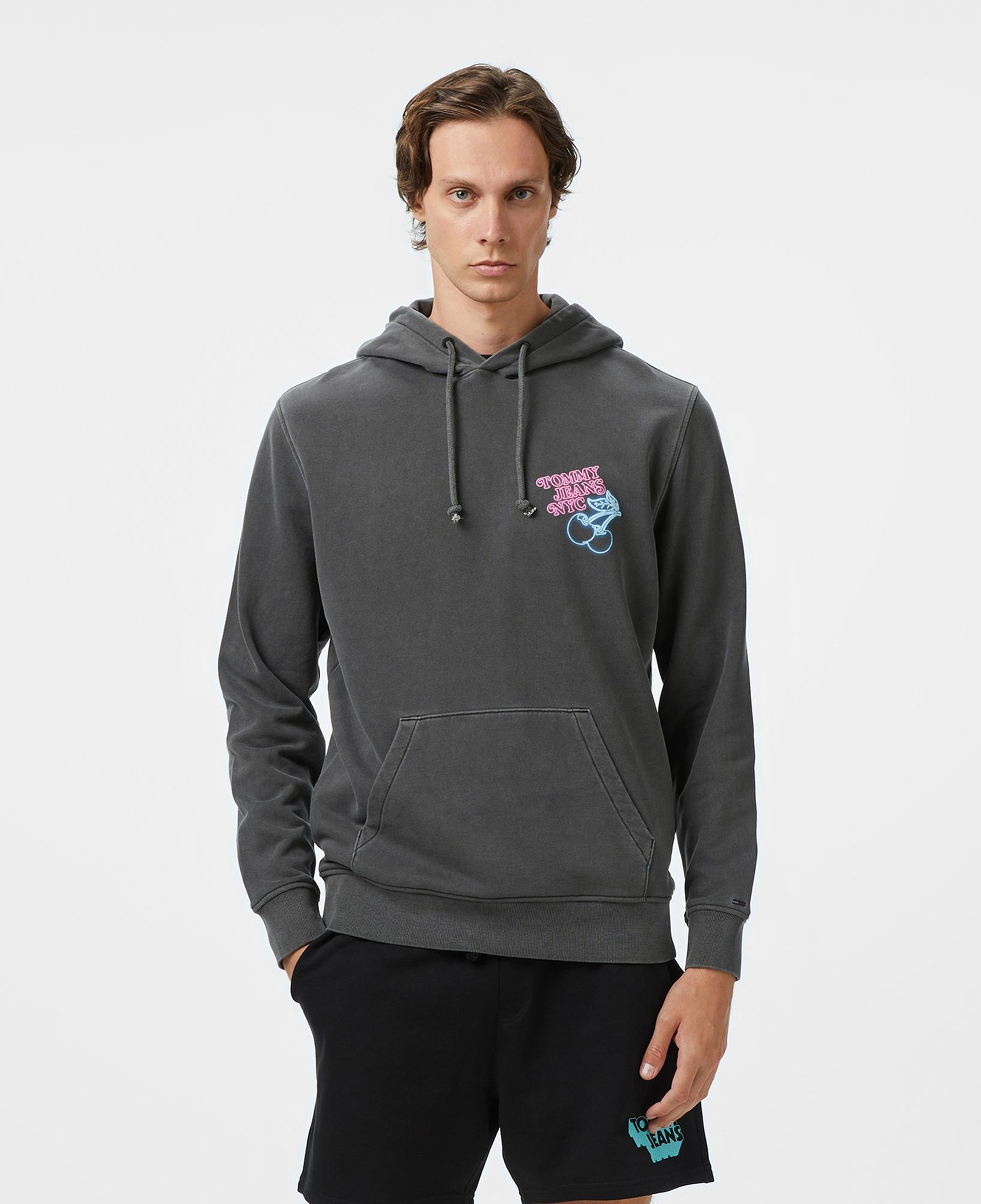 Tommy Hilfiger Back Logo Erkek Gri Sweatshirt