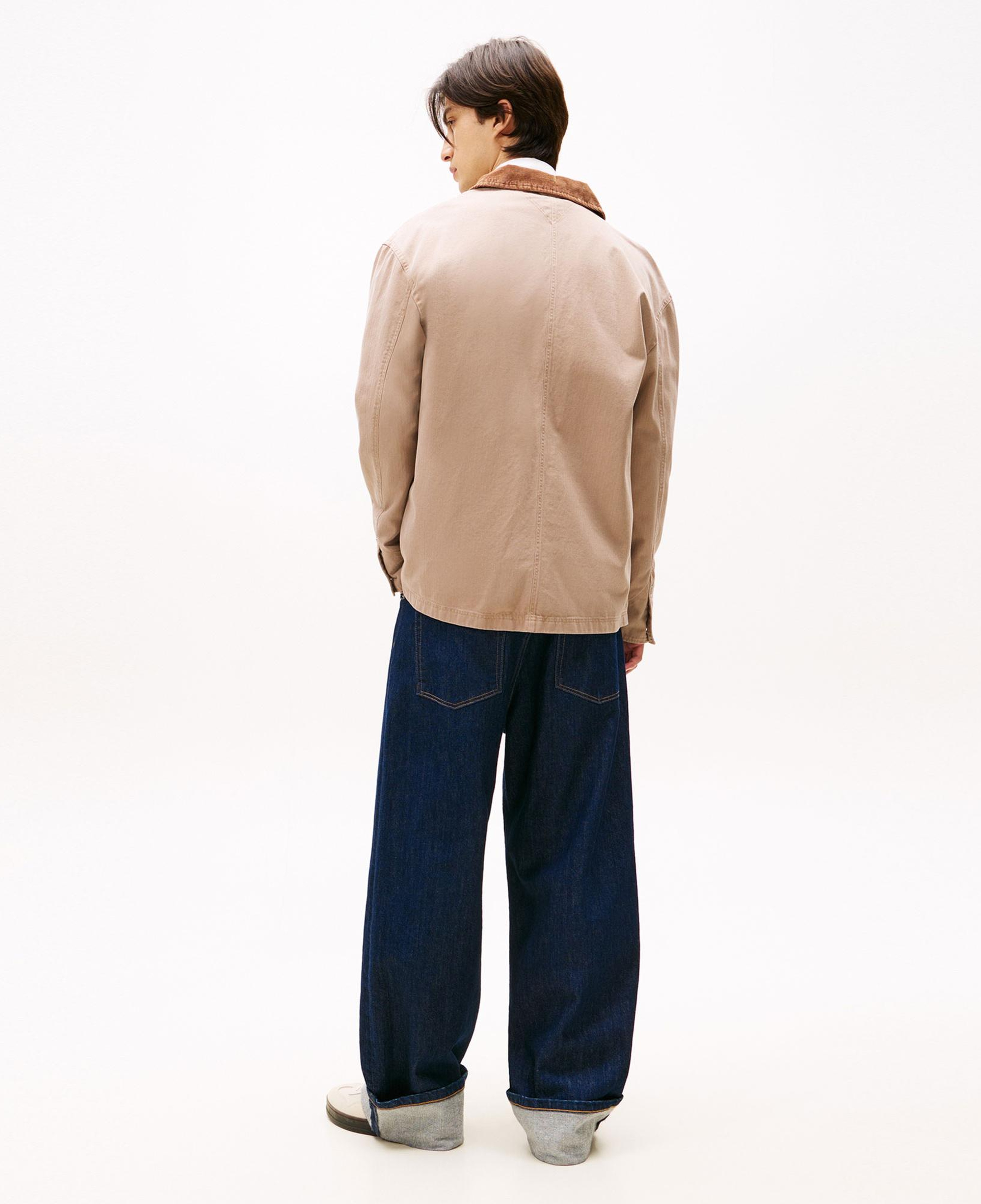 Tommy Hilfiger Oversized Fit Corduroy Collar Erkek Krem Ceket