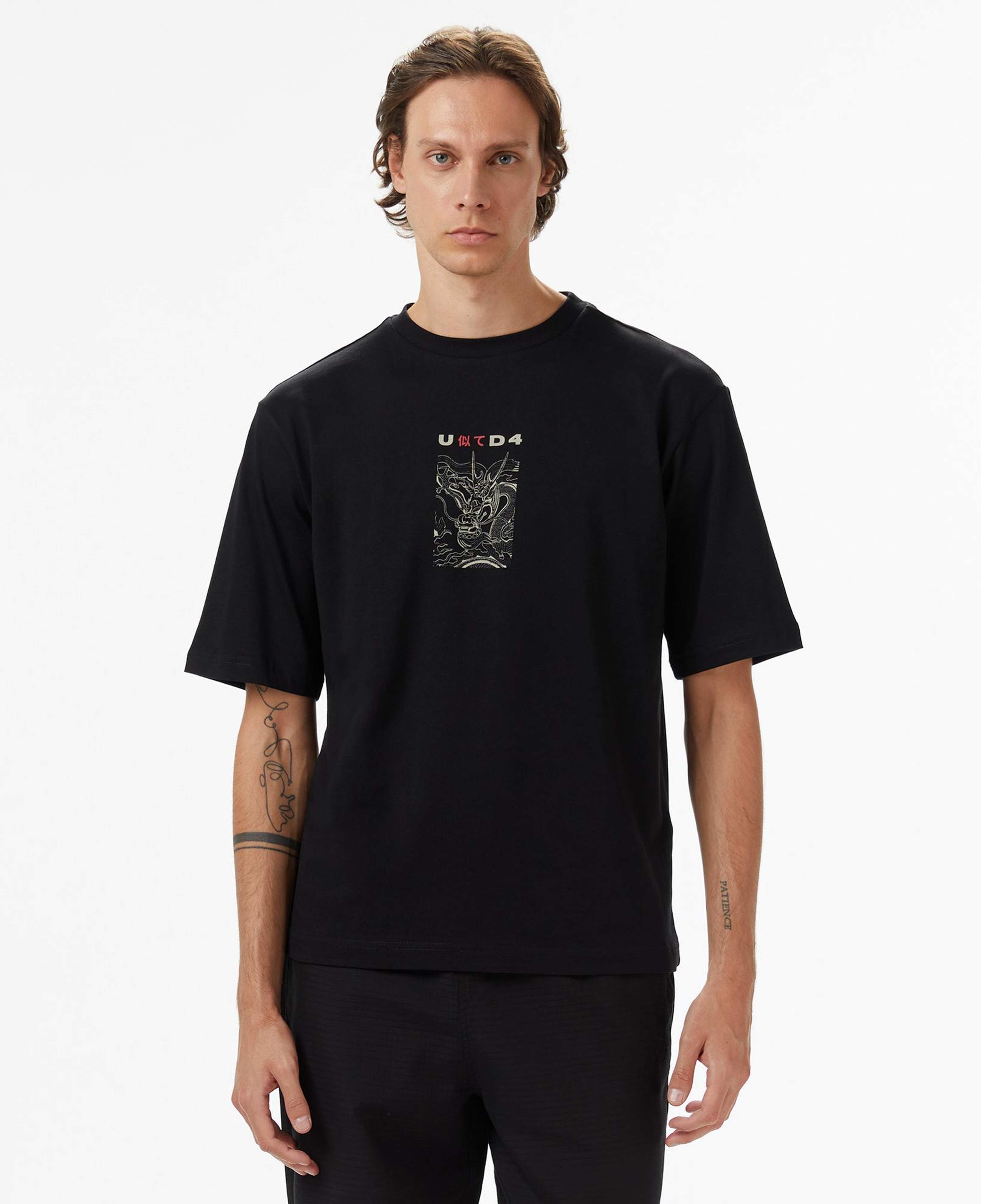 UNITED4 Erkek Siyah T-Shirt