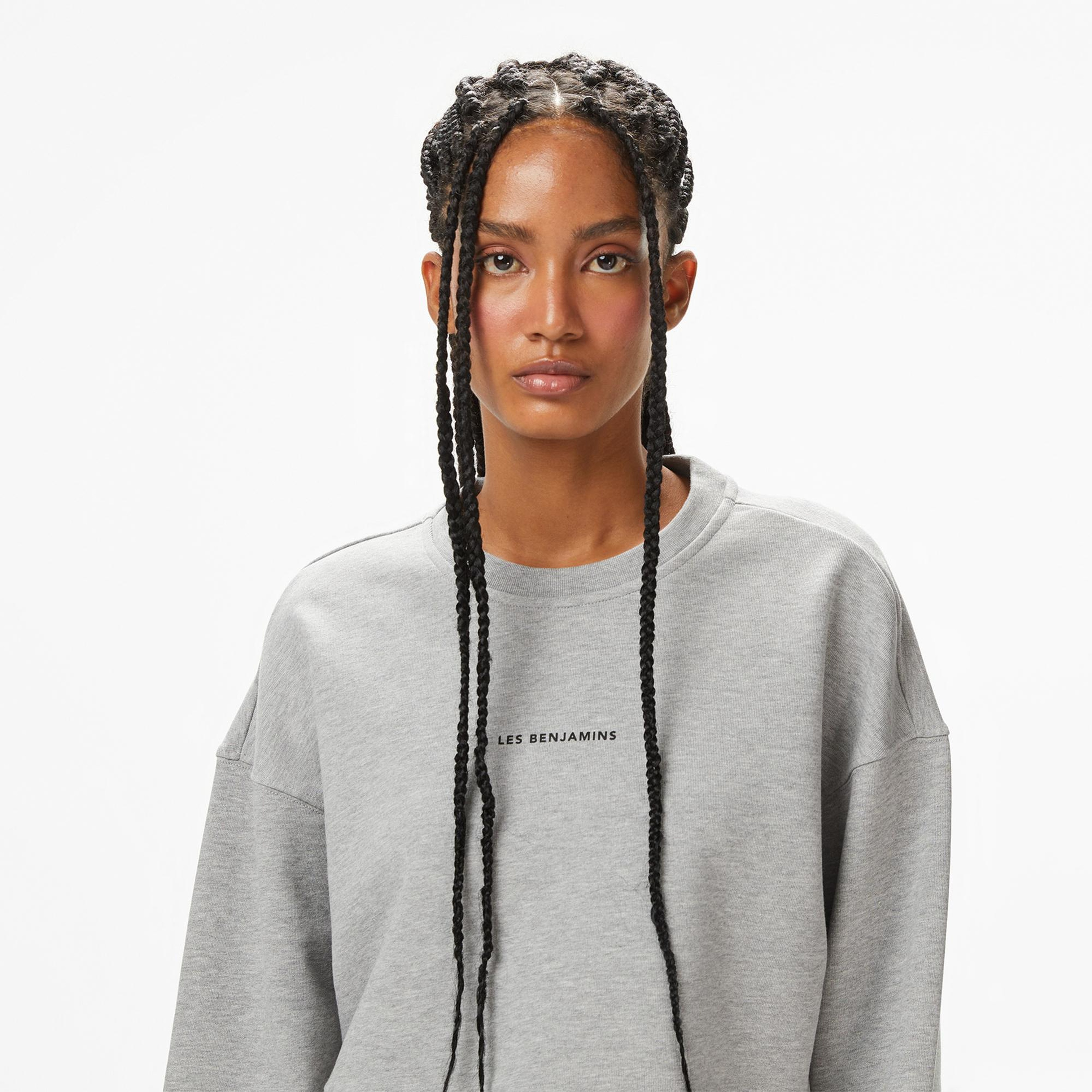 Les Benjamins Essentials 308 Kadın Gri Sweatshirt